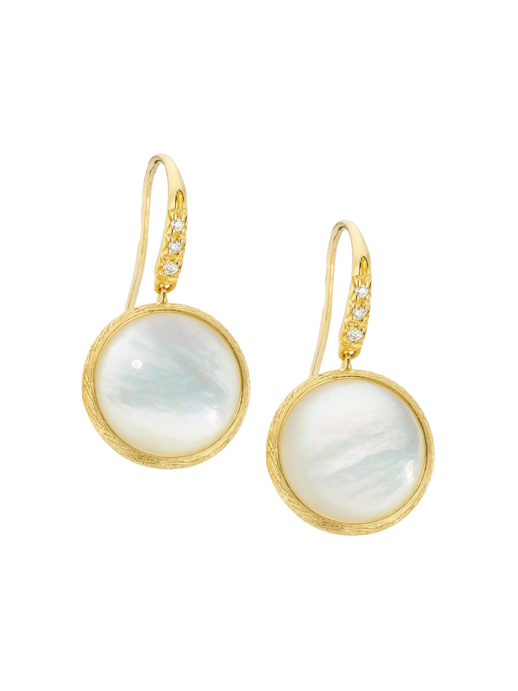 Marco Bicego Women's Jaipur Color 18K Yellow Gold, Mother-Of-Pearl & 0.05 TCW Diamond Drop Earrings - Gold