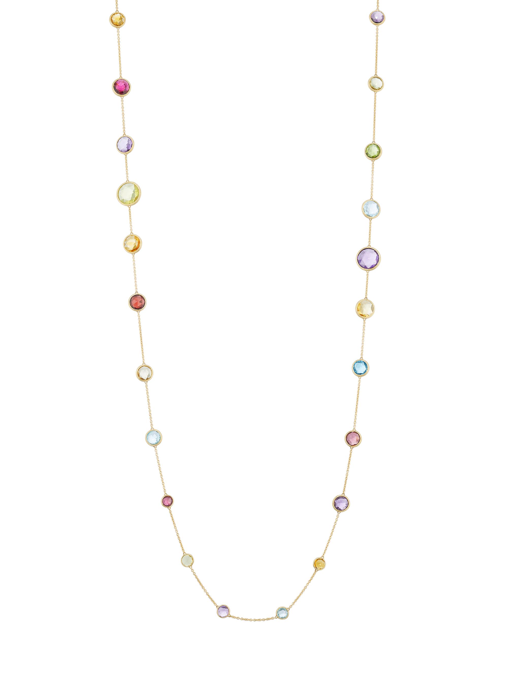 Marco Bicego Women's Jaipur 18K Yellow Gold & Multi-Gemstone Station Necklace - Gold