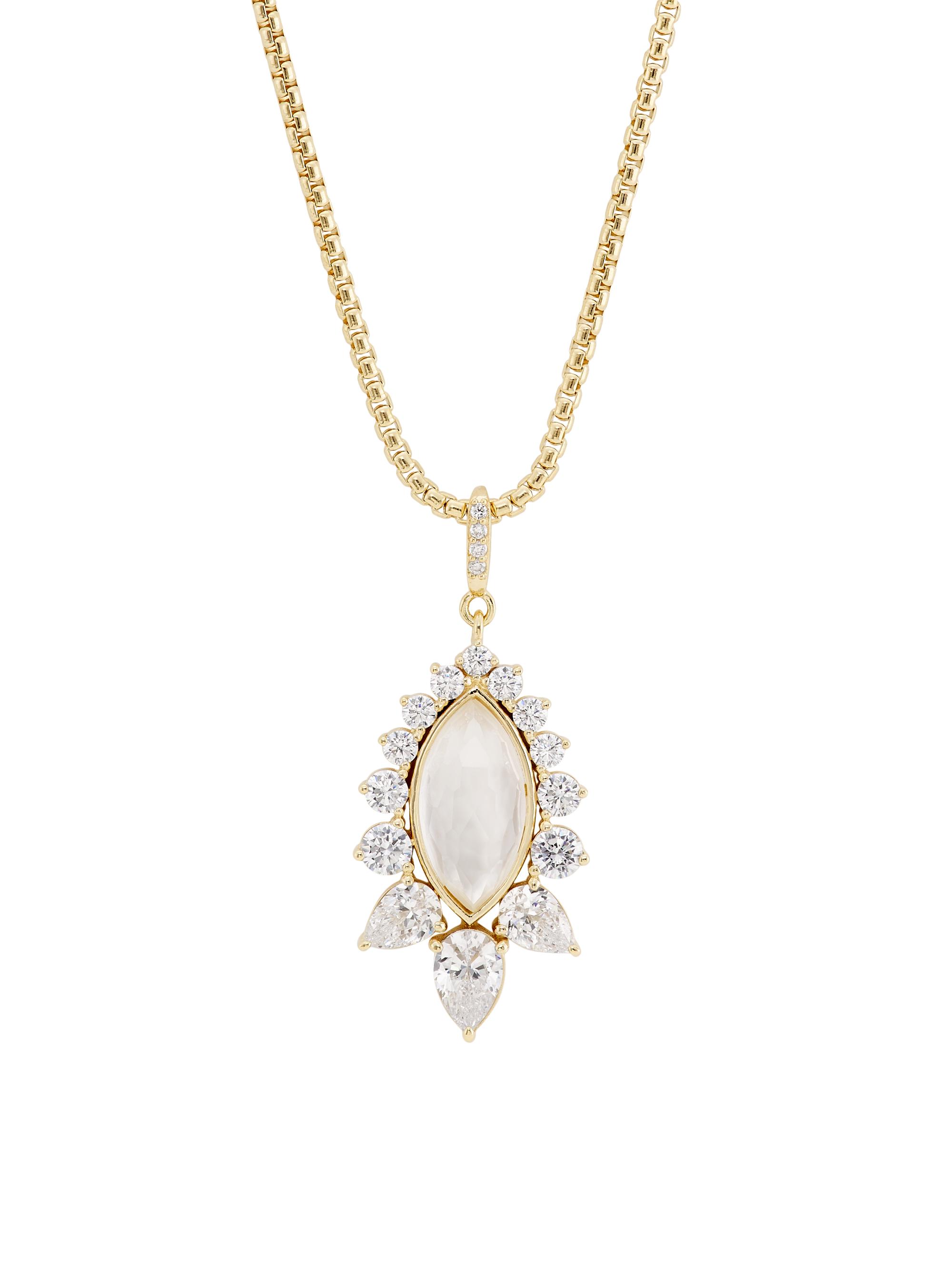 Adriana Orsini Women's Taylor Navet 18K-Gold-Plated & Doublet Pendant Necklace - Gold Crystal