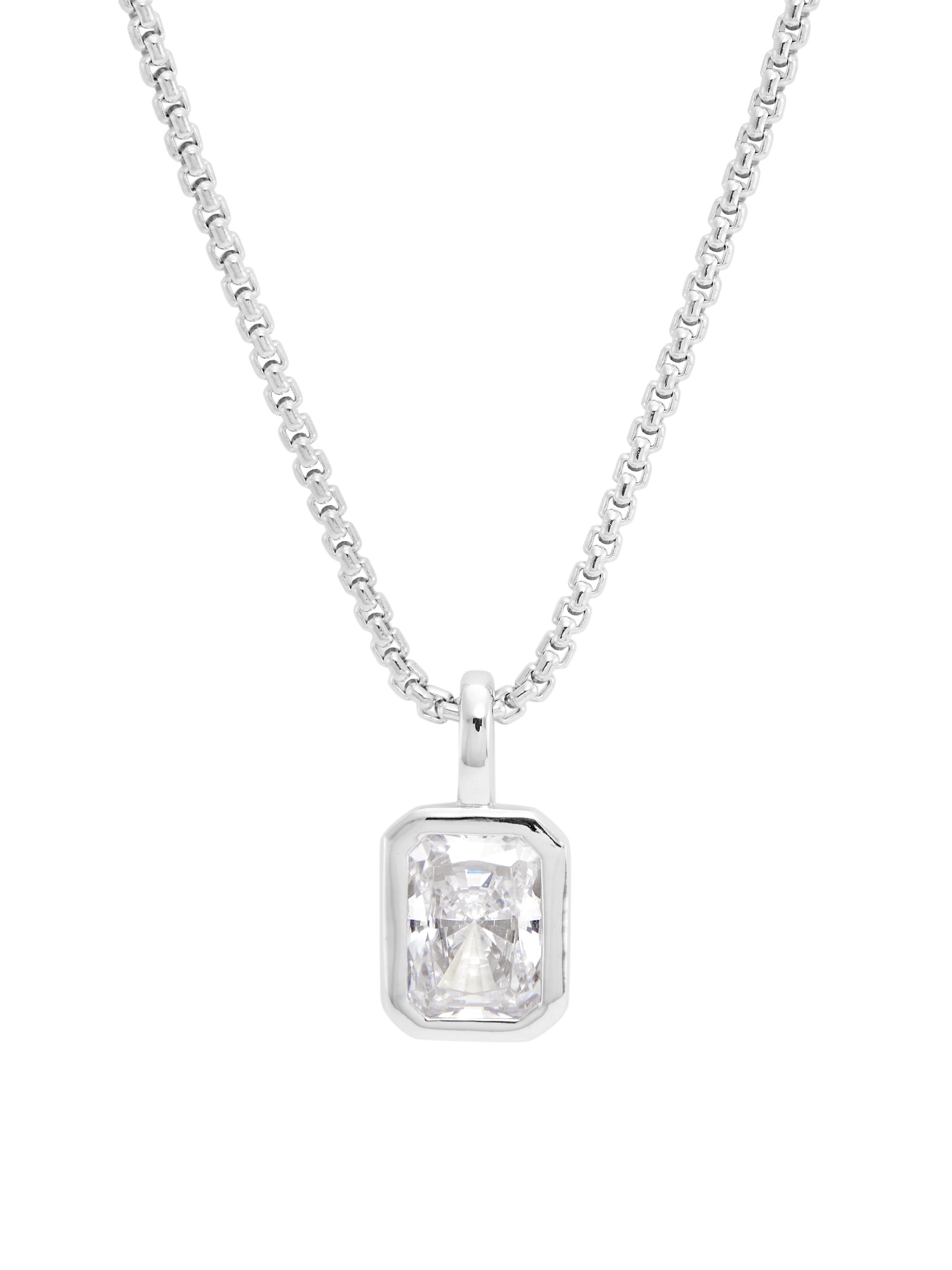 Adriana Orsini Women's Bubbly Sterling Silver & Cubic Zirconia Pendant Necklace - Rhodium