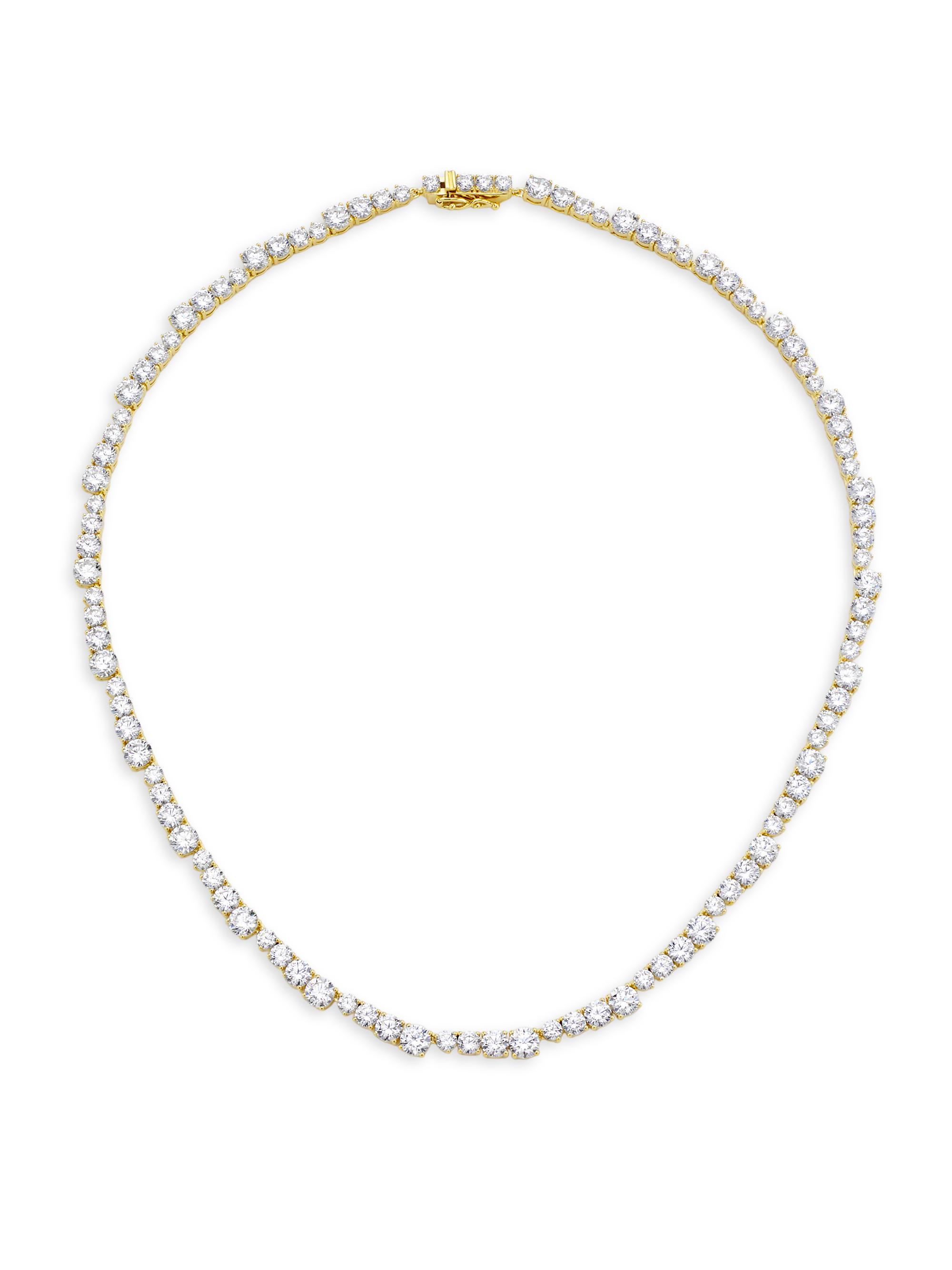 Adriana Orsini Women's Bubbly Bubble 18K-Gold-Plated & Cubic Zirconia Collar Necklace - Gold