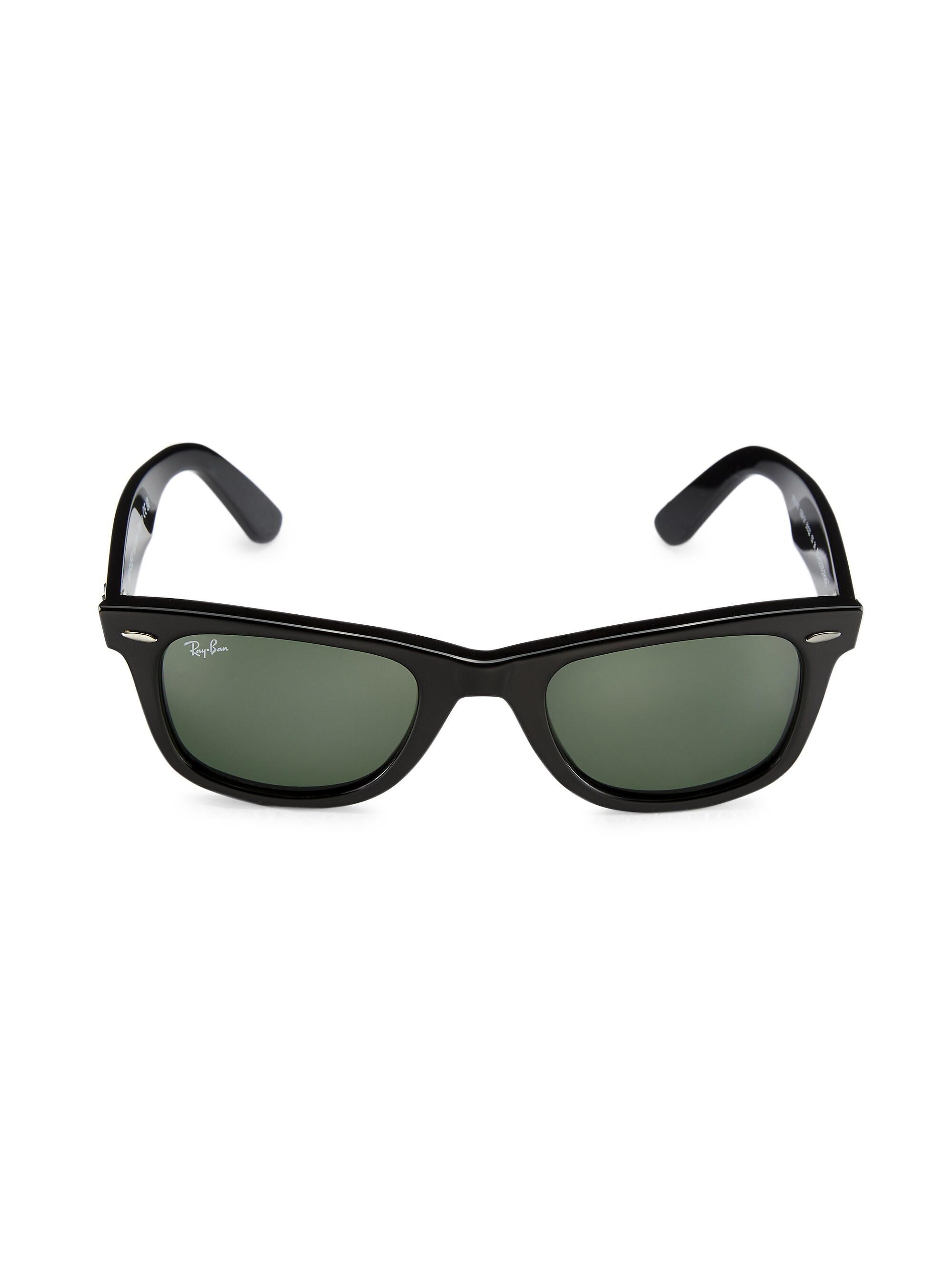 NAOYA様【希少】Ray-Ban Wayfarer RB2140A Ray-Ban RB2140 Wayfarer Shiny Black Prescription Sunglasses - 50