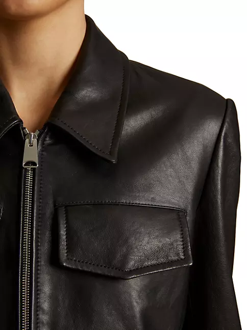 Khaite Women's Hector Embossed Leather Jacket