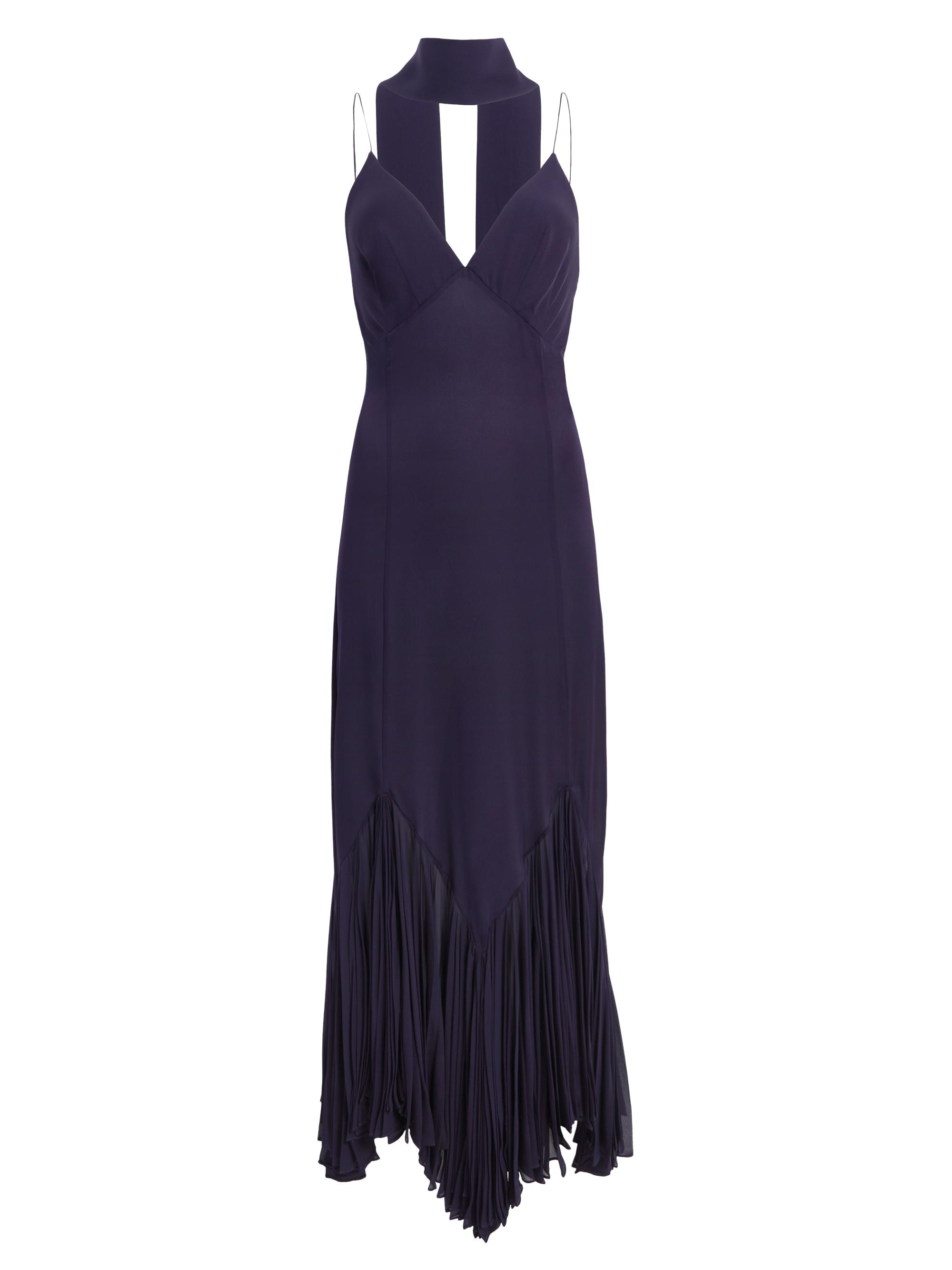 Khaite Women's Candita Silk Fishtail Maxi Dress - Amethyst