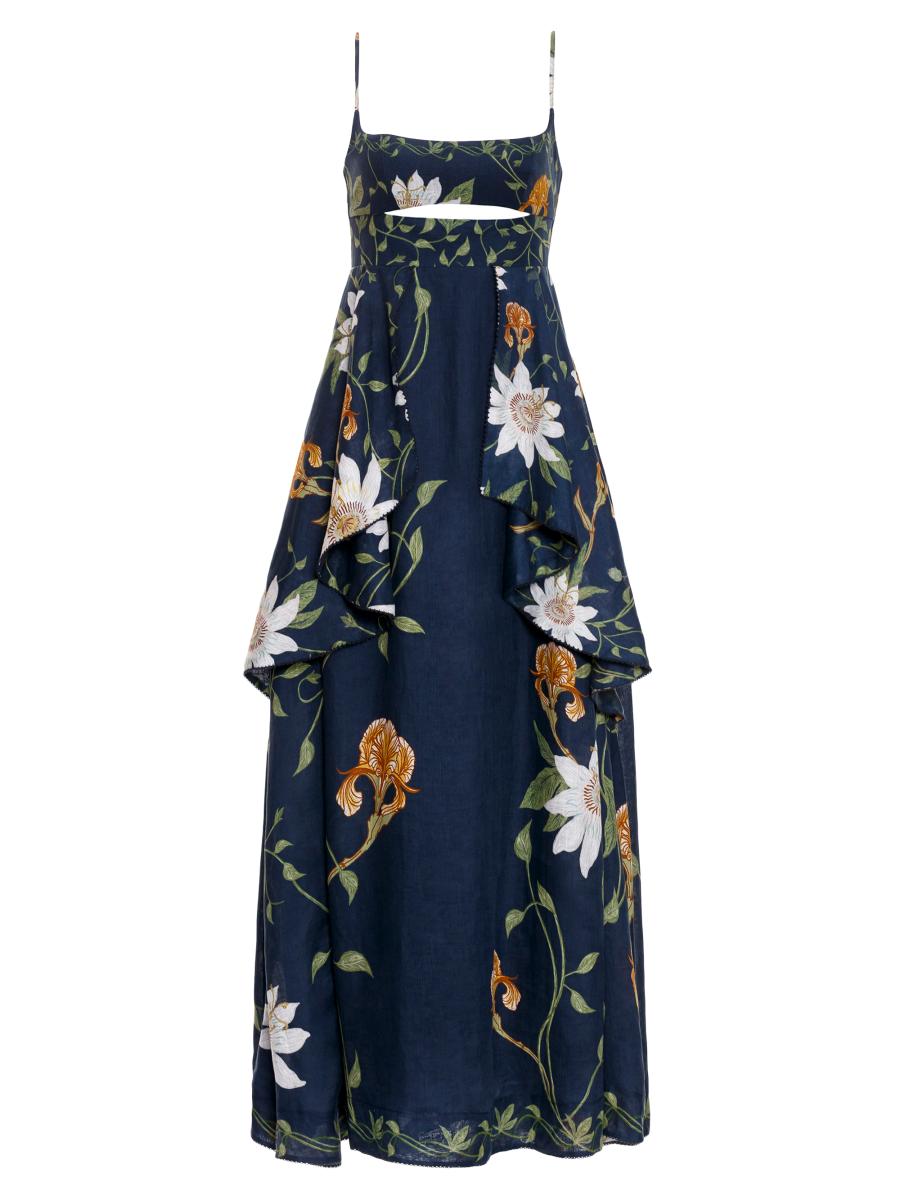 knee length dresses for ladies Ethelind Floral Pleated Maxi Dress