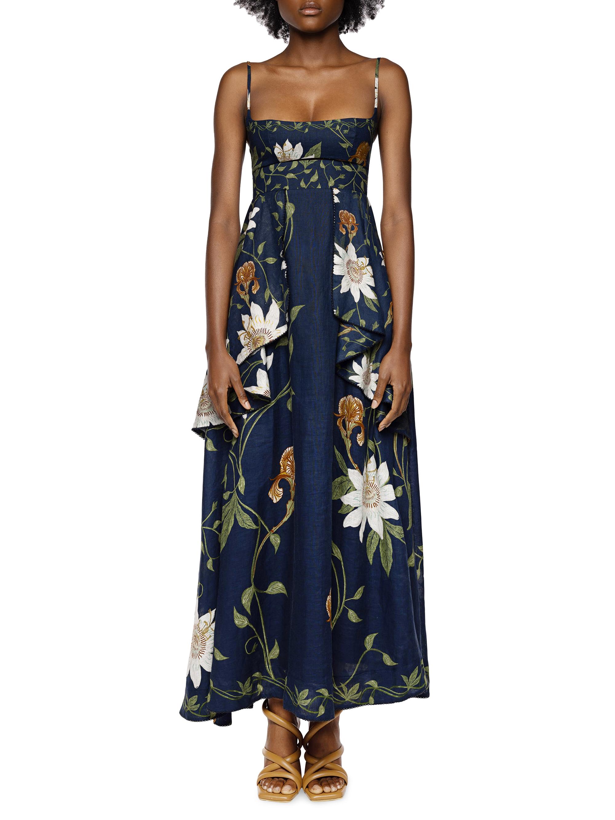 Agua by Agua Bendita Ethel Pasiflora Empire-Waist Maxi Dress | Saks Fifth  Avenue
