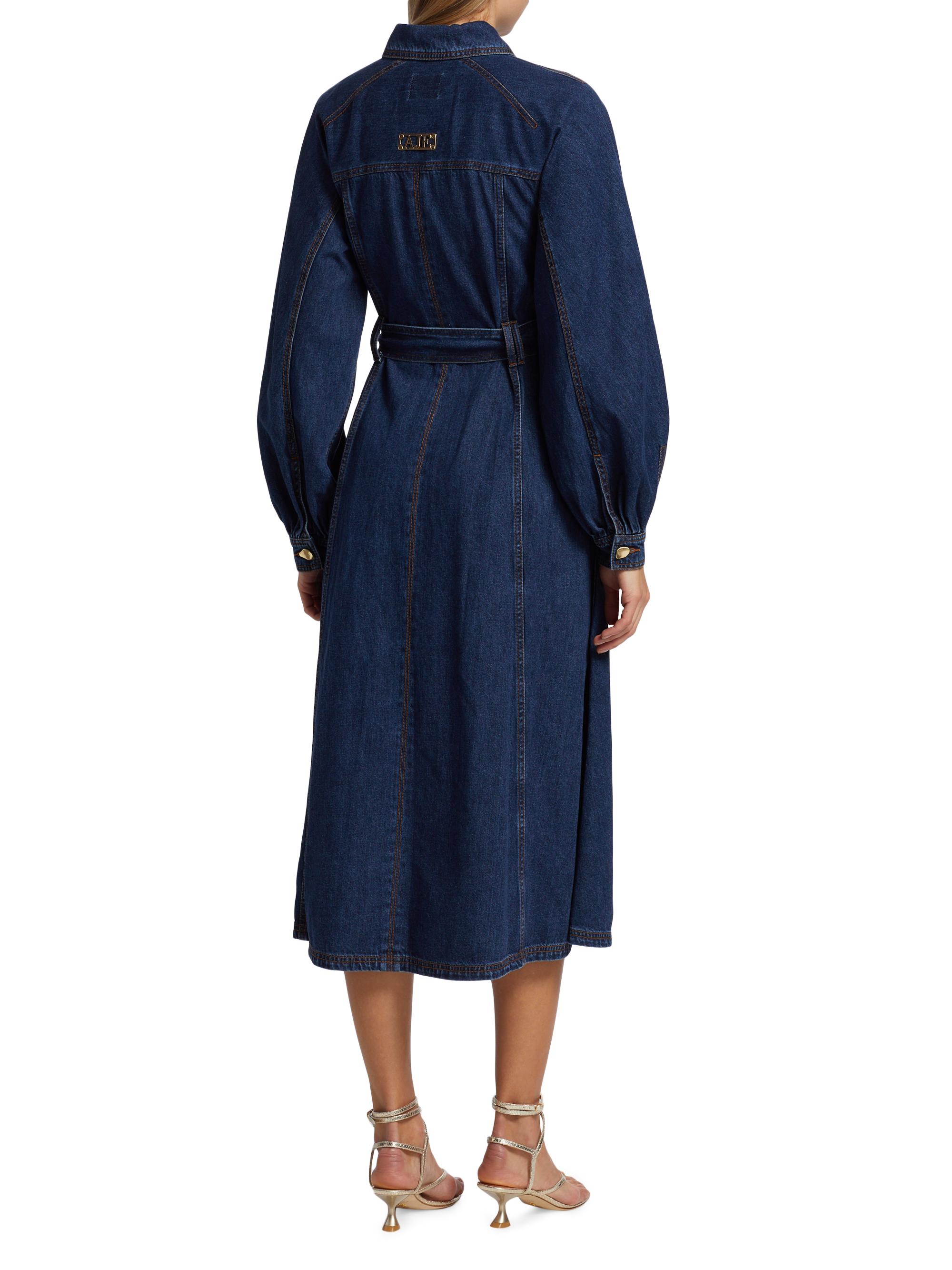 knee length dresses for ladies Rainer Denim Midi Dress | Mid Wash Blue