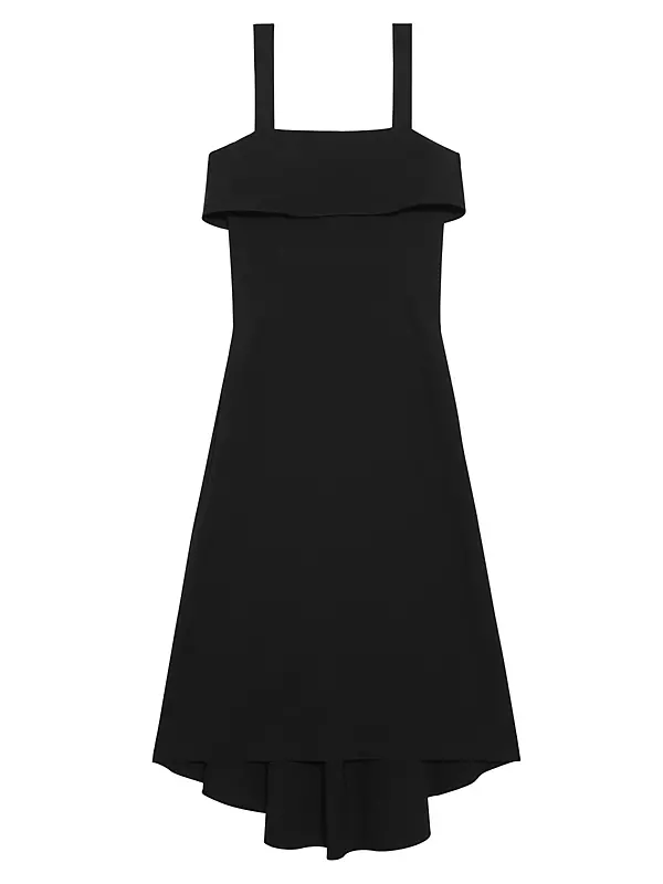 Valyn spaghetti strap linen midi dress - black – Styling You The Label