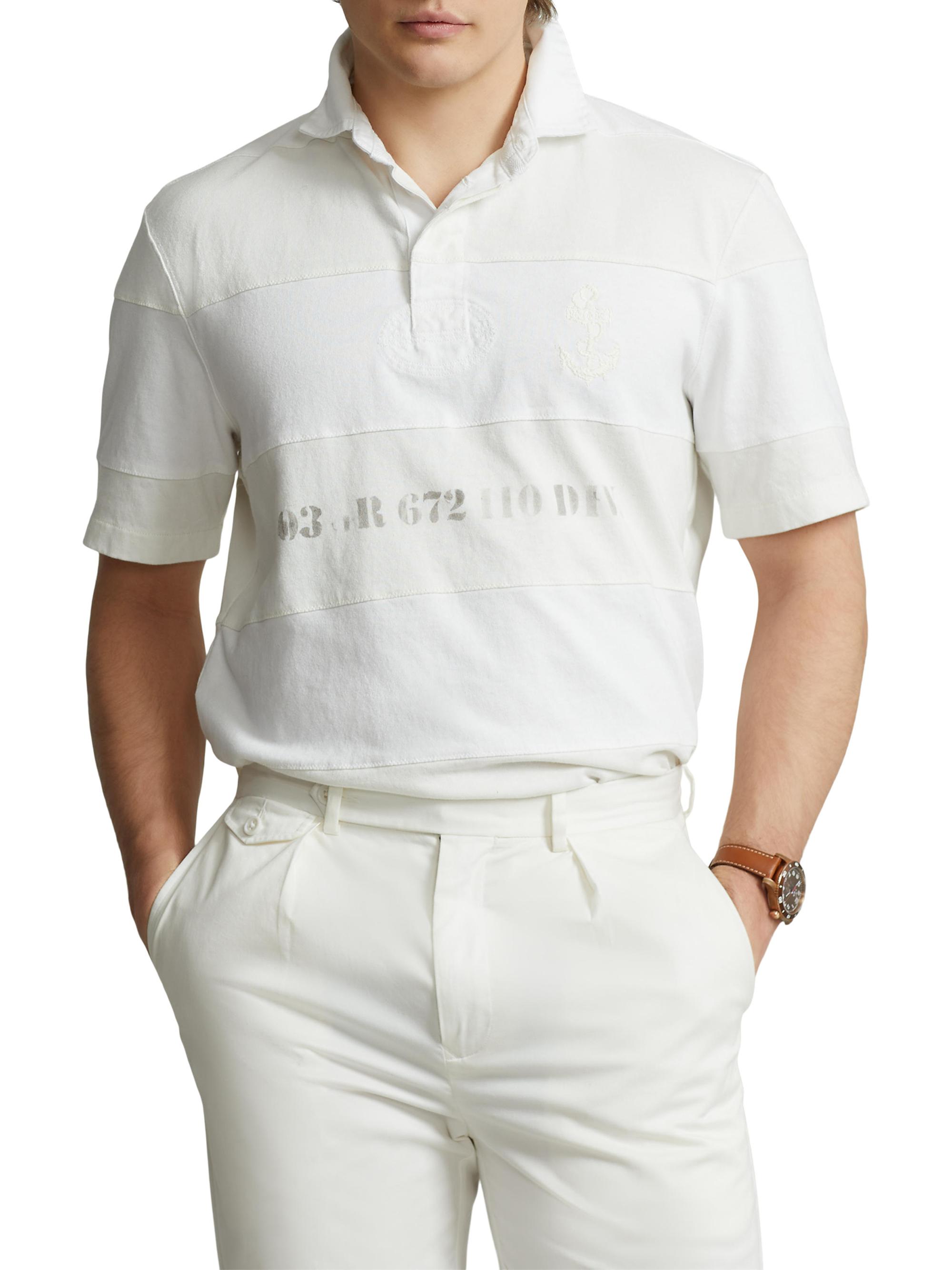 Polo Ralph Lauren Striped Graphic Polo | Saks Fifth Avenue