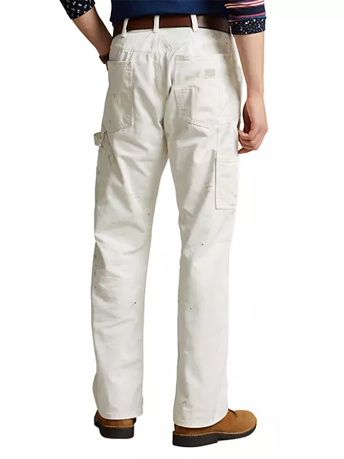 Monogram Detail Carpenter Denim Pants - Ready to Wear