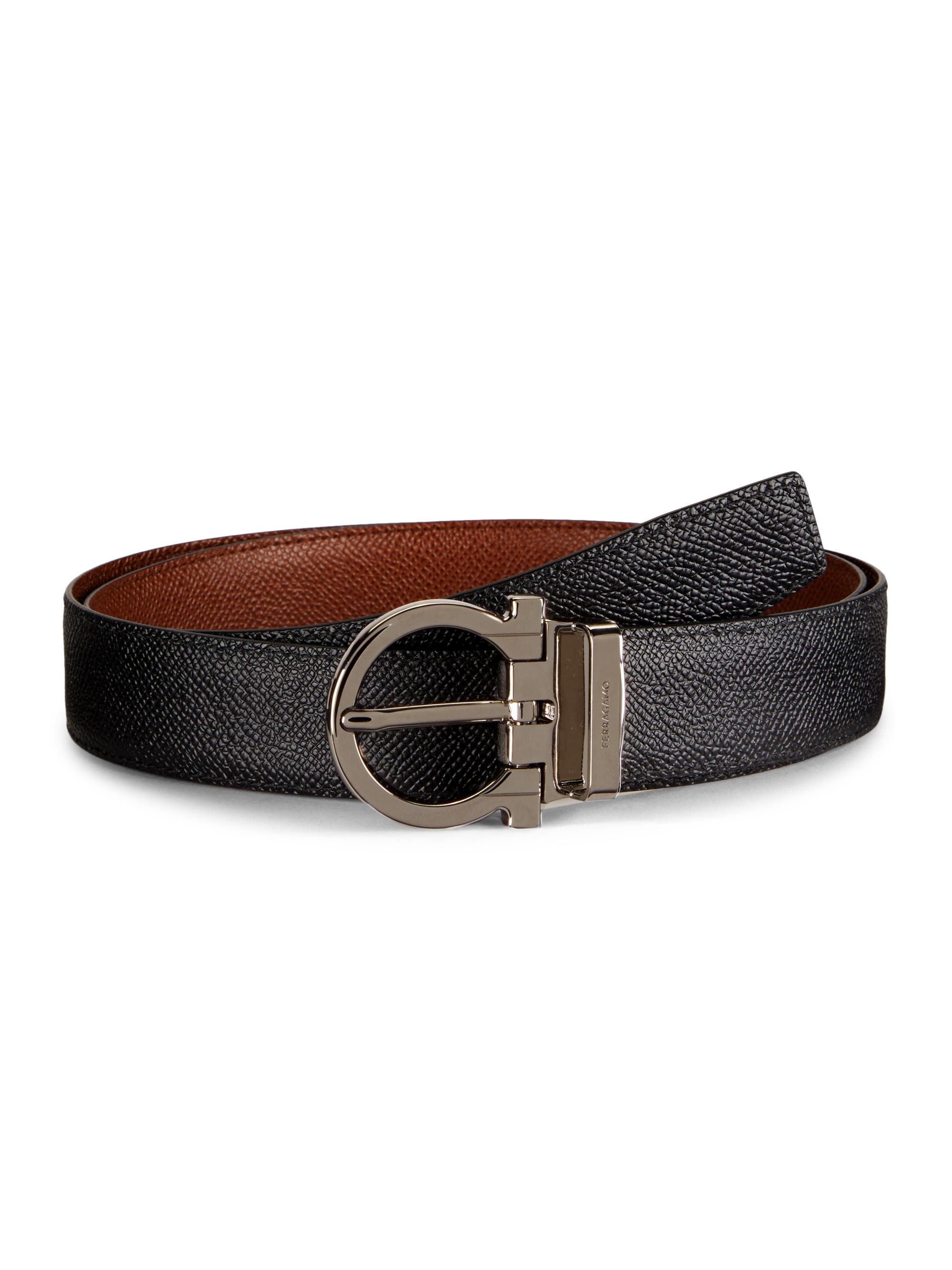FERRAGAMO Gancio Cut-to-Size Reversible Leather Belt | Saks  display picture 3