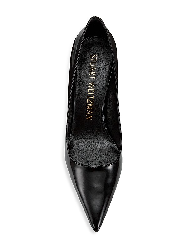 Shop Stuart Weitzman Stuart 85MM Leather Block Pumps | Saks Shop Stuart Weitzman Stuart 85MM Leather Block Pumps | Saks