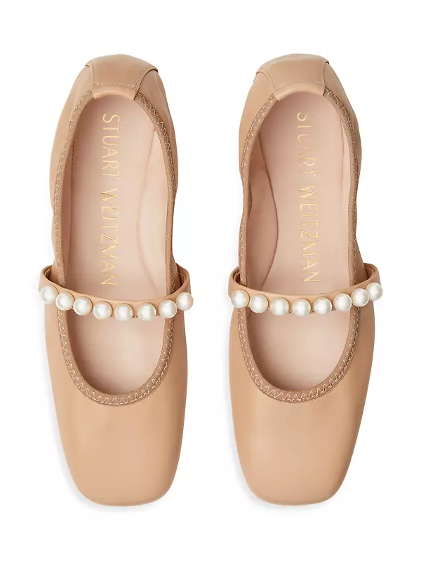 Goldie Pearl Leather Ballet Flat