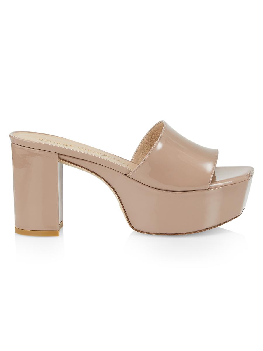 STUART WEITZMAN ライタ フラットフォム サンタル S5534SMO WHT RYDER 95 PLATFORM SANDAL in WHITE for Women | Stuart Weitzman®