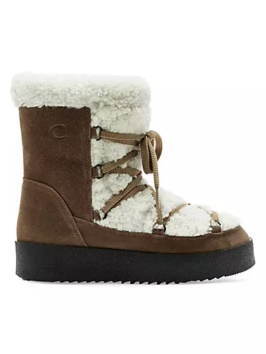 Eloise Shearling & Leather Winter Boots