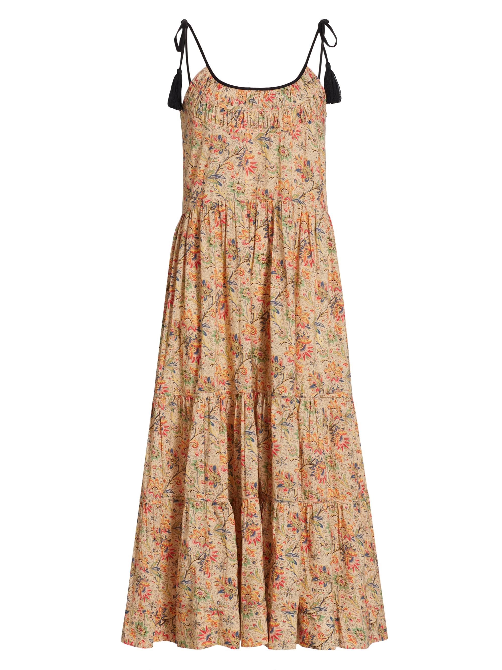 The Great Women's The Breeze Floral Midi-Dress - Peach Paisley Floral
