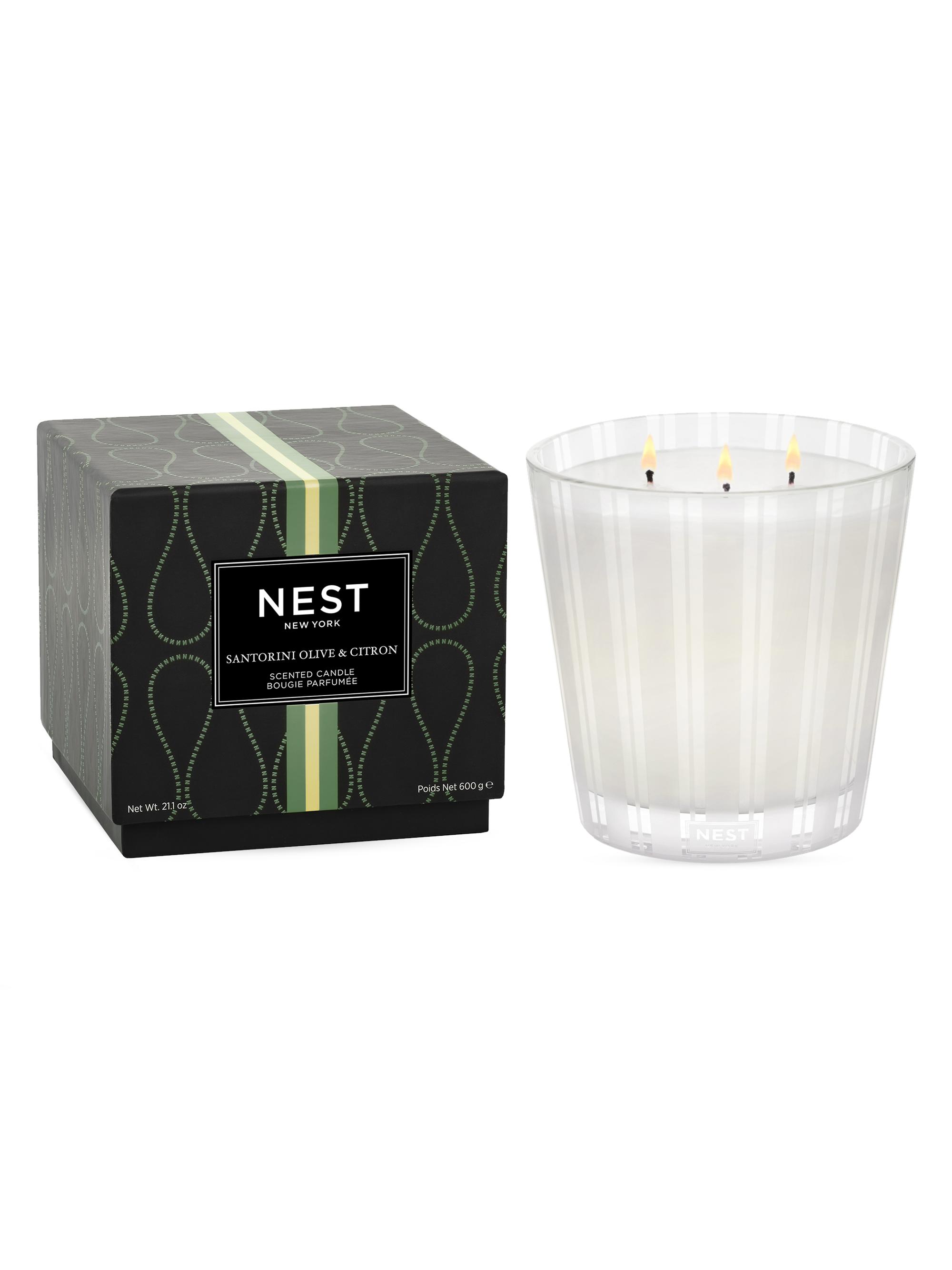 NEST New York Santorini Olive & Citron 3-Wick Candle