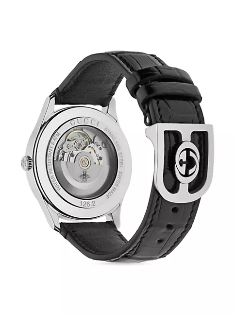 Onyx Black Leather Watch - Minimal Collection | MINO