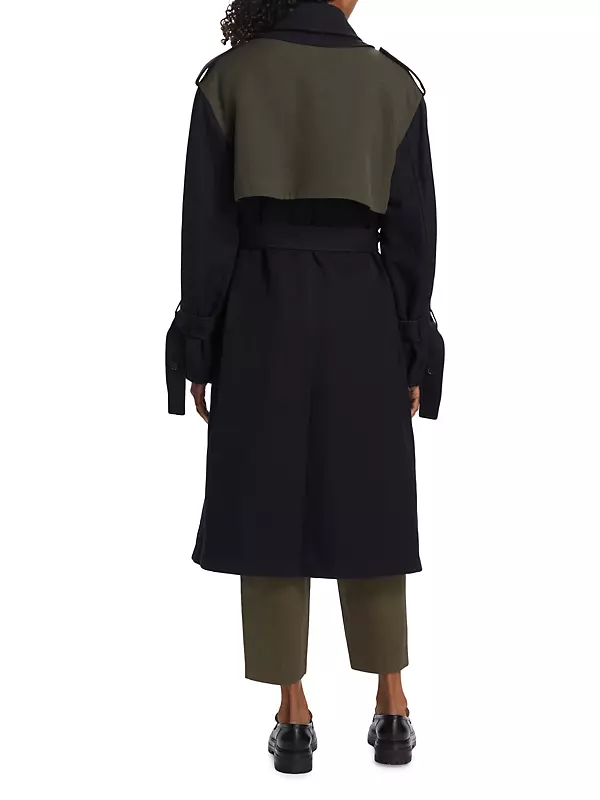Double-Face Two-Tone Trench Coat