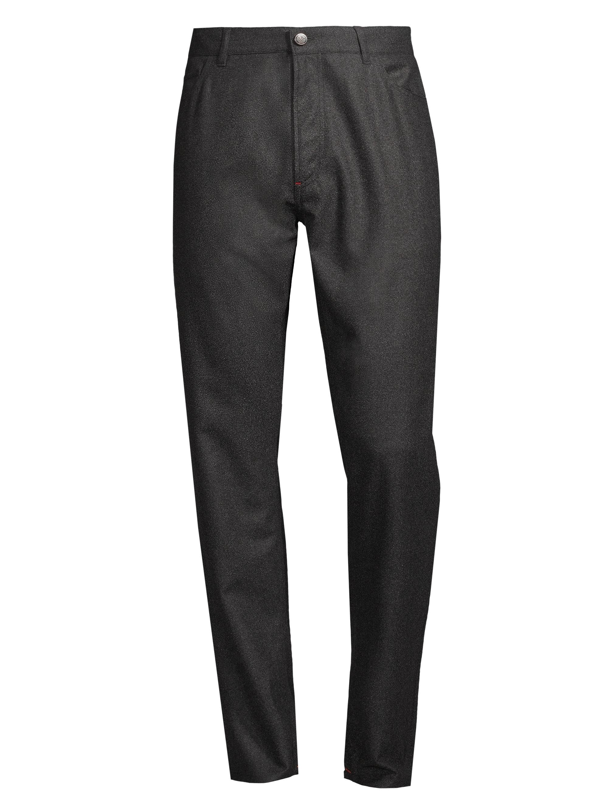 Isaia Men's Wool Pants - Dark Grey