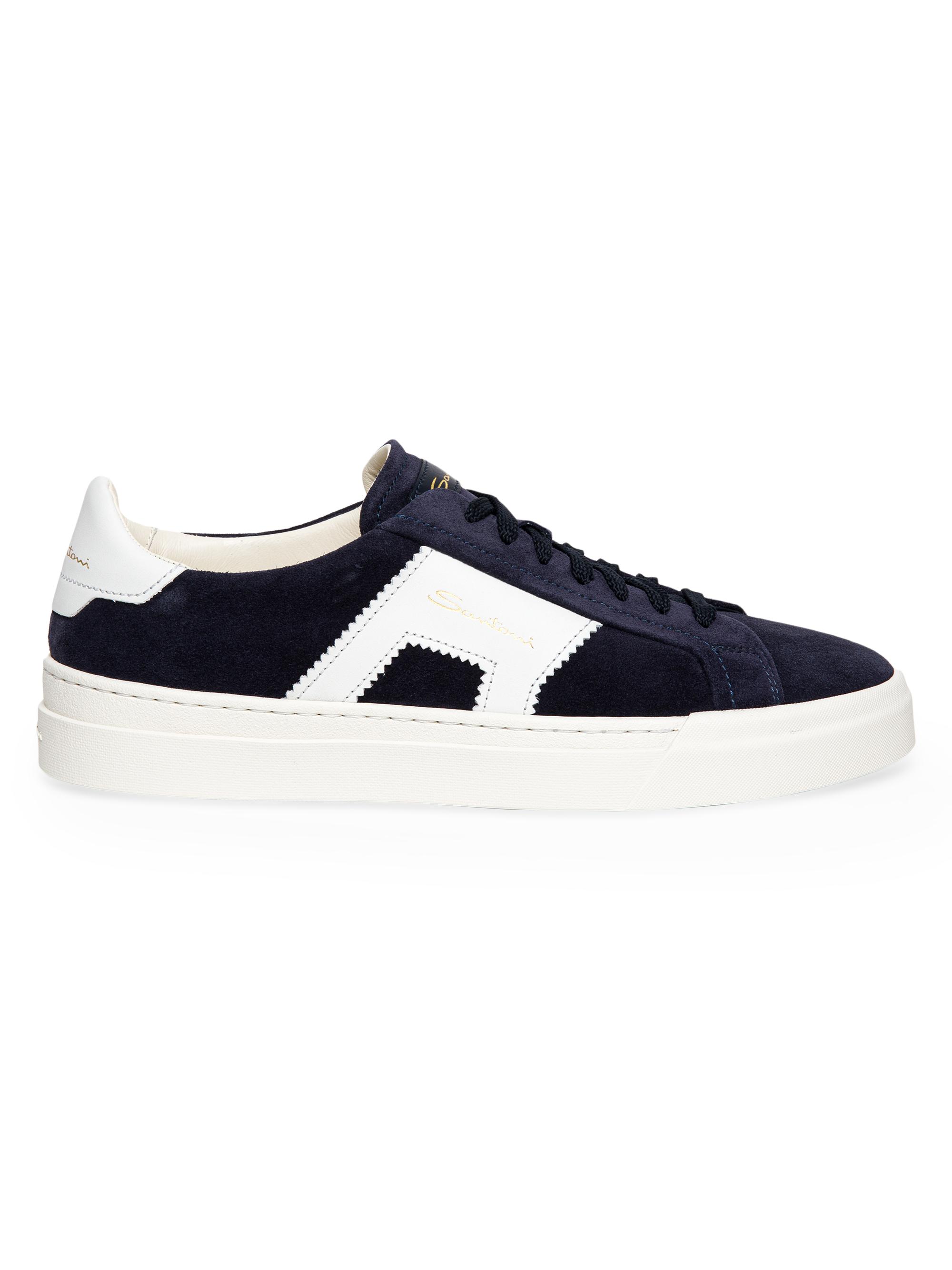 Santoni Men's Double-Buckle Lace-Up Sneakers - Blue