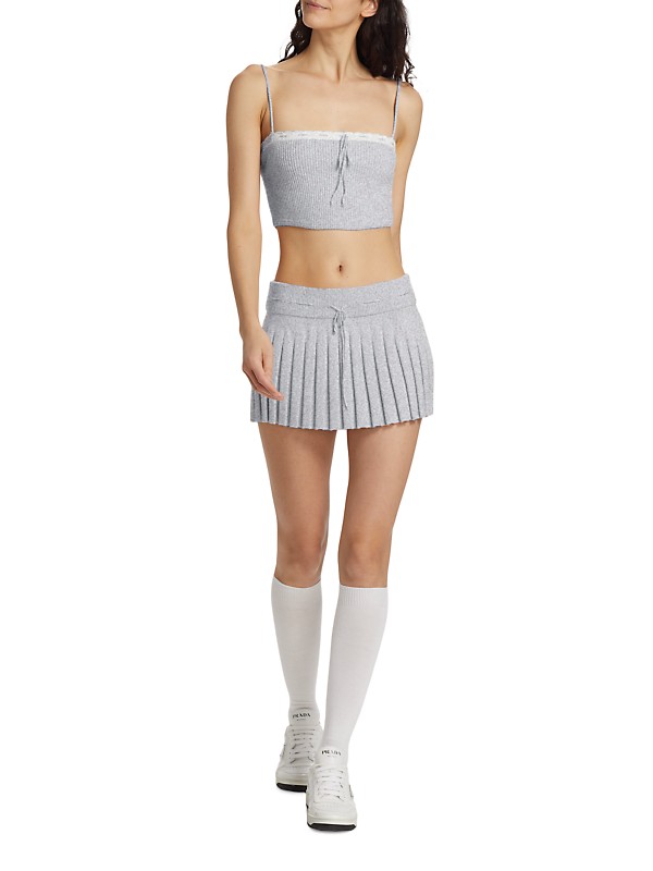 Shop Guizio Cielo Rib-Knit Crop Top | Saks Fifth Avenue Shop Guizio Cielo Rib-Knit Crop Top | Saks Fifth Avenue