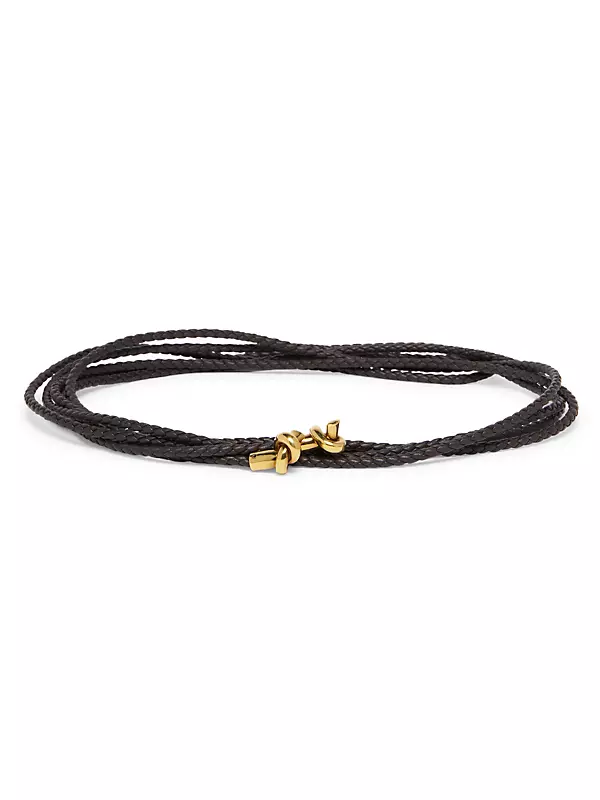 Braided Leather Long Coaxial Knot Belt