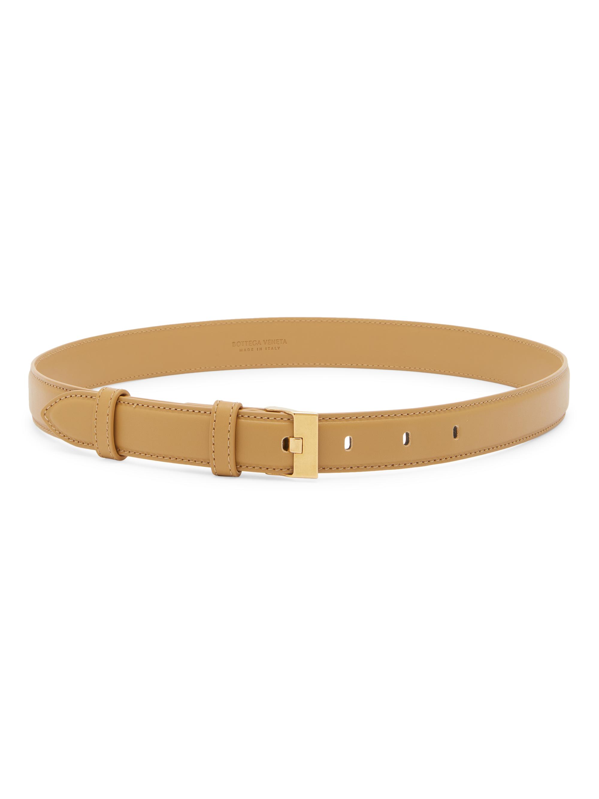 Bottega Veneta Women's Leather Belt - Dark Praline