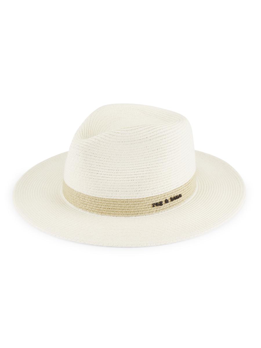【RAG & BONE】レザー and crochet-trimmed straw fedora rag & bone City Straw Fedora | Saks Fifth Avenue