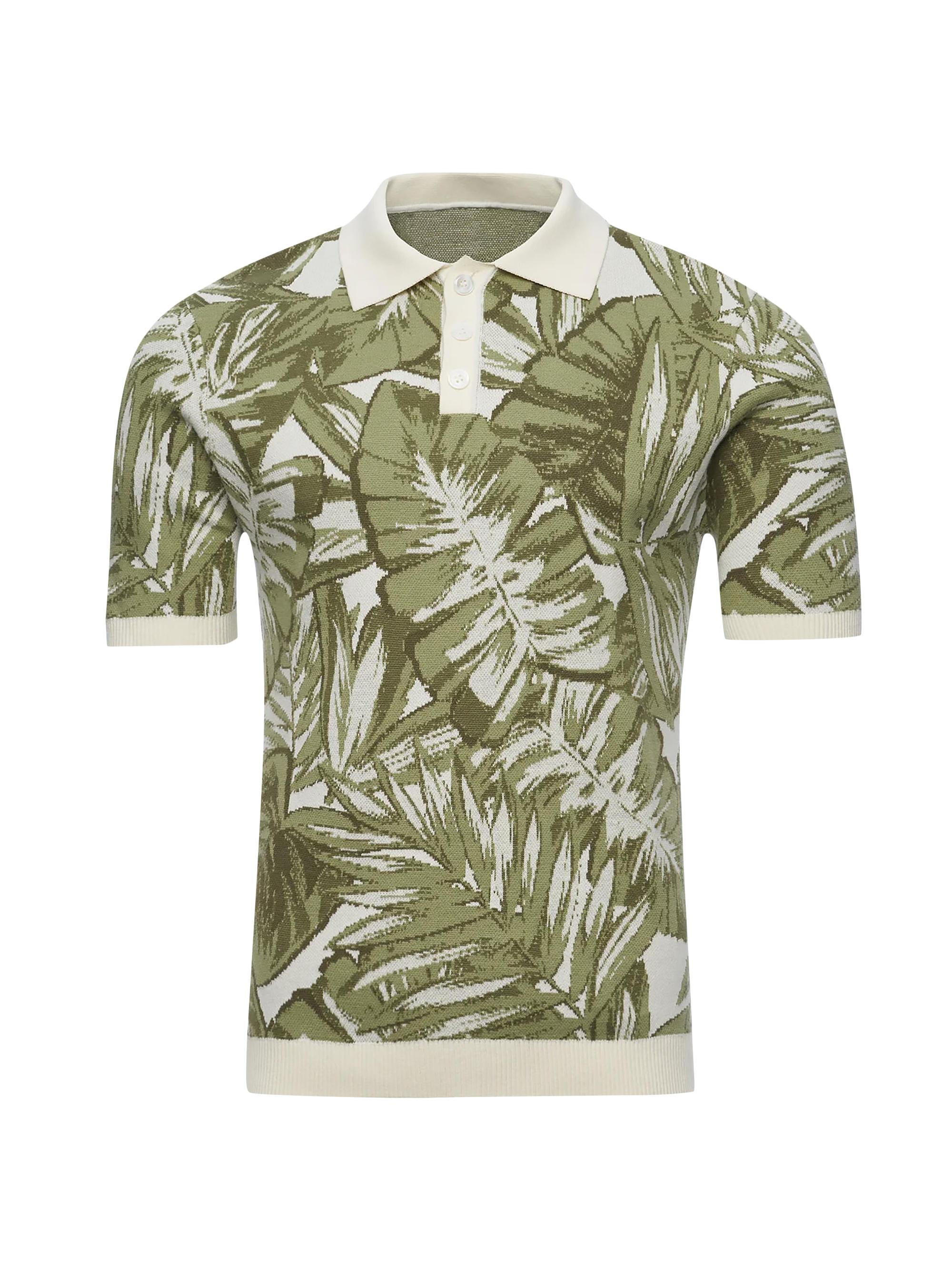 Ser.o.ya Men's Dennis Polo Shirt - Sage Palm