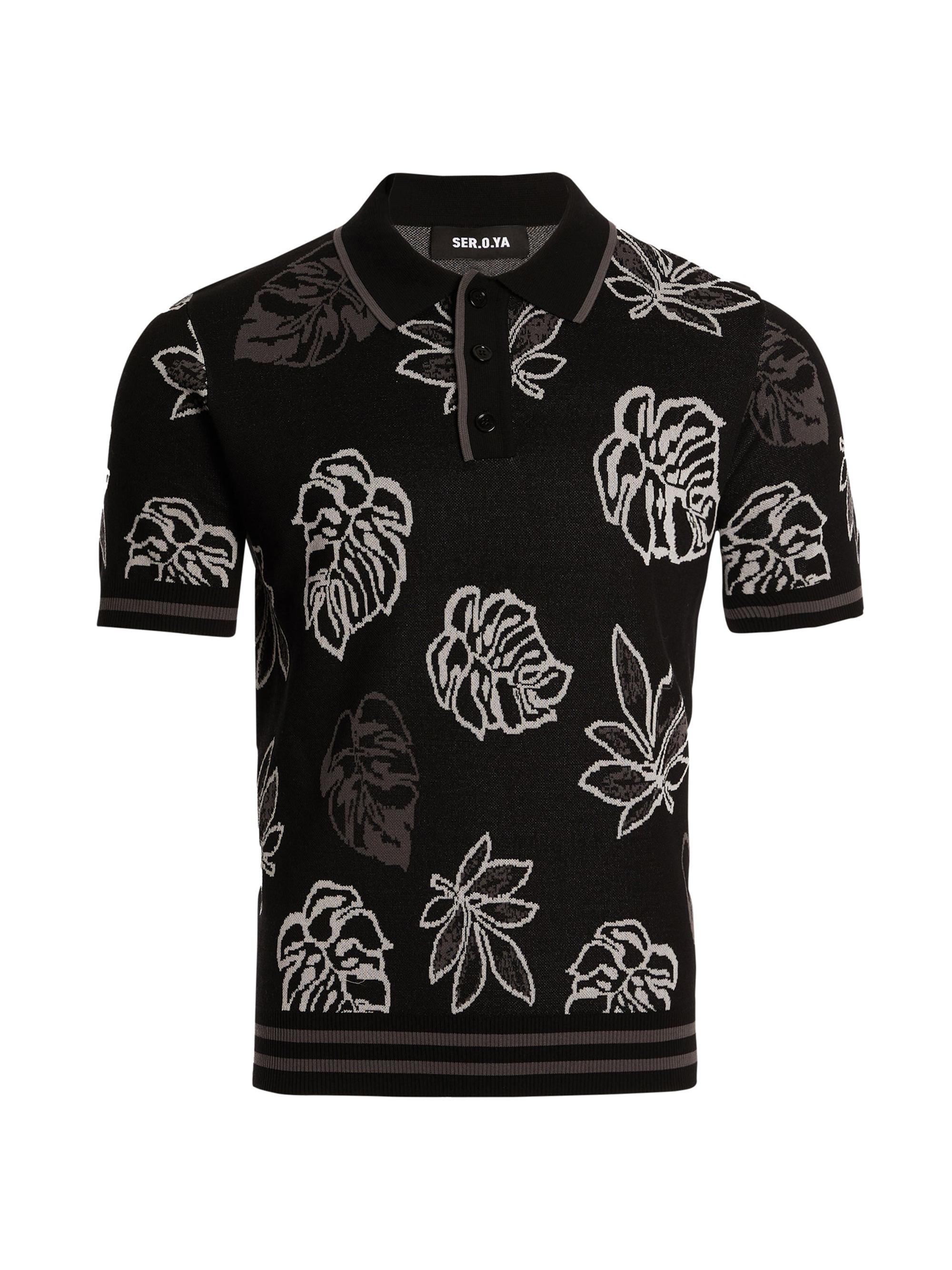 Ser.o.ya Men's Calan Polo Shirt - Black Floral