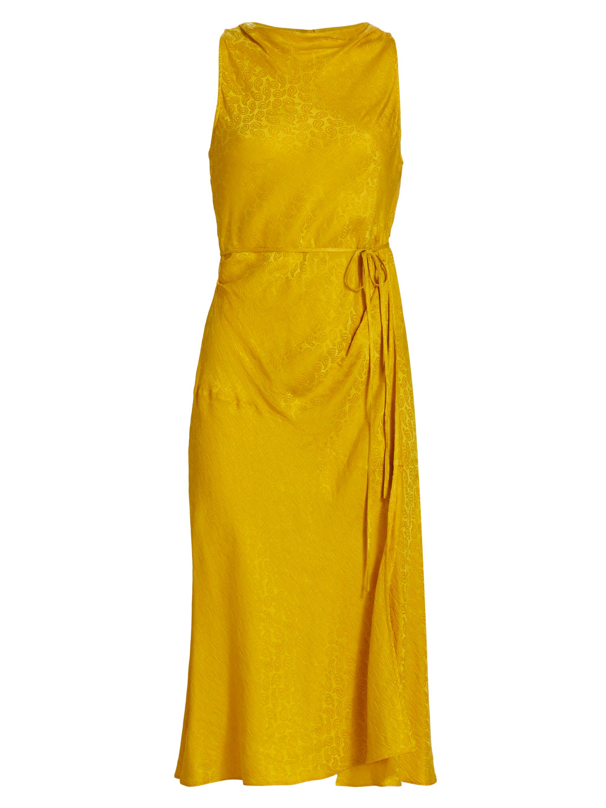 Raquel Allegra Women's Helena Silk-Blend Paisley Midi-Dress - Sun