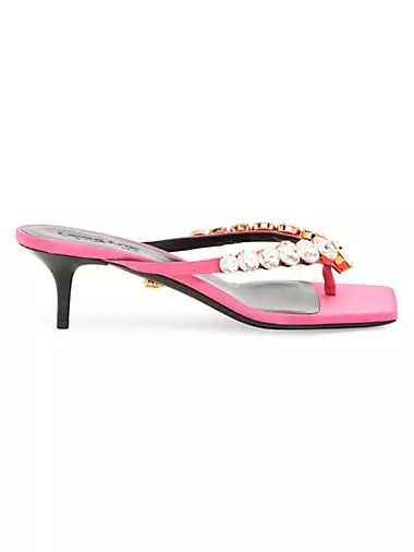 45MM Jewel-Embellished Satin Sandals