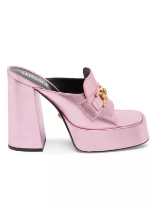 Versace Medusa charm platform sandals - Pink