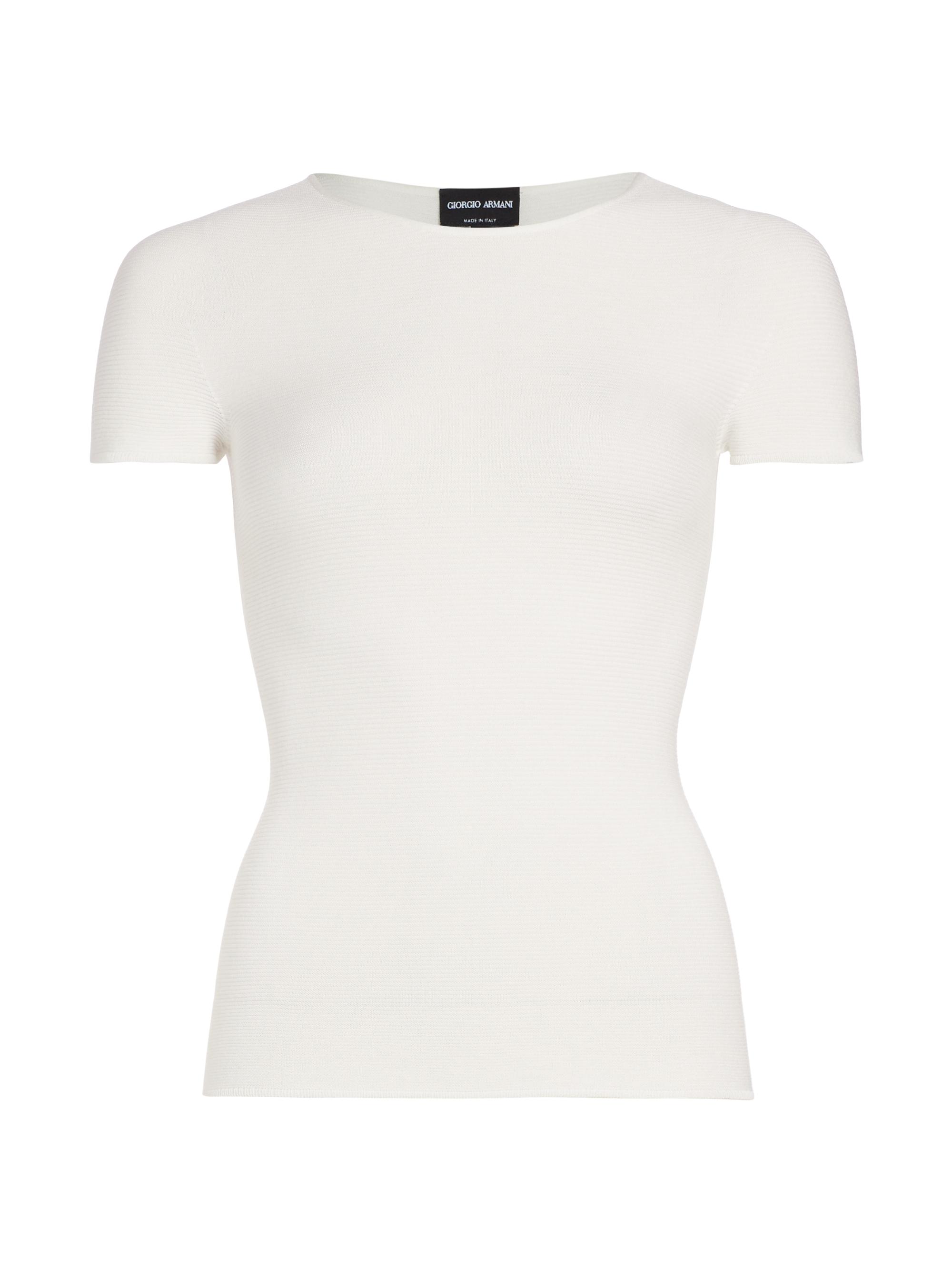 Giorgio Armani Women's Cap-Sleeve Knit Tee -