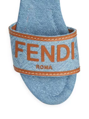 FENDI Feel denim sandals - Blue