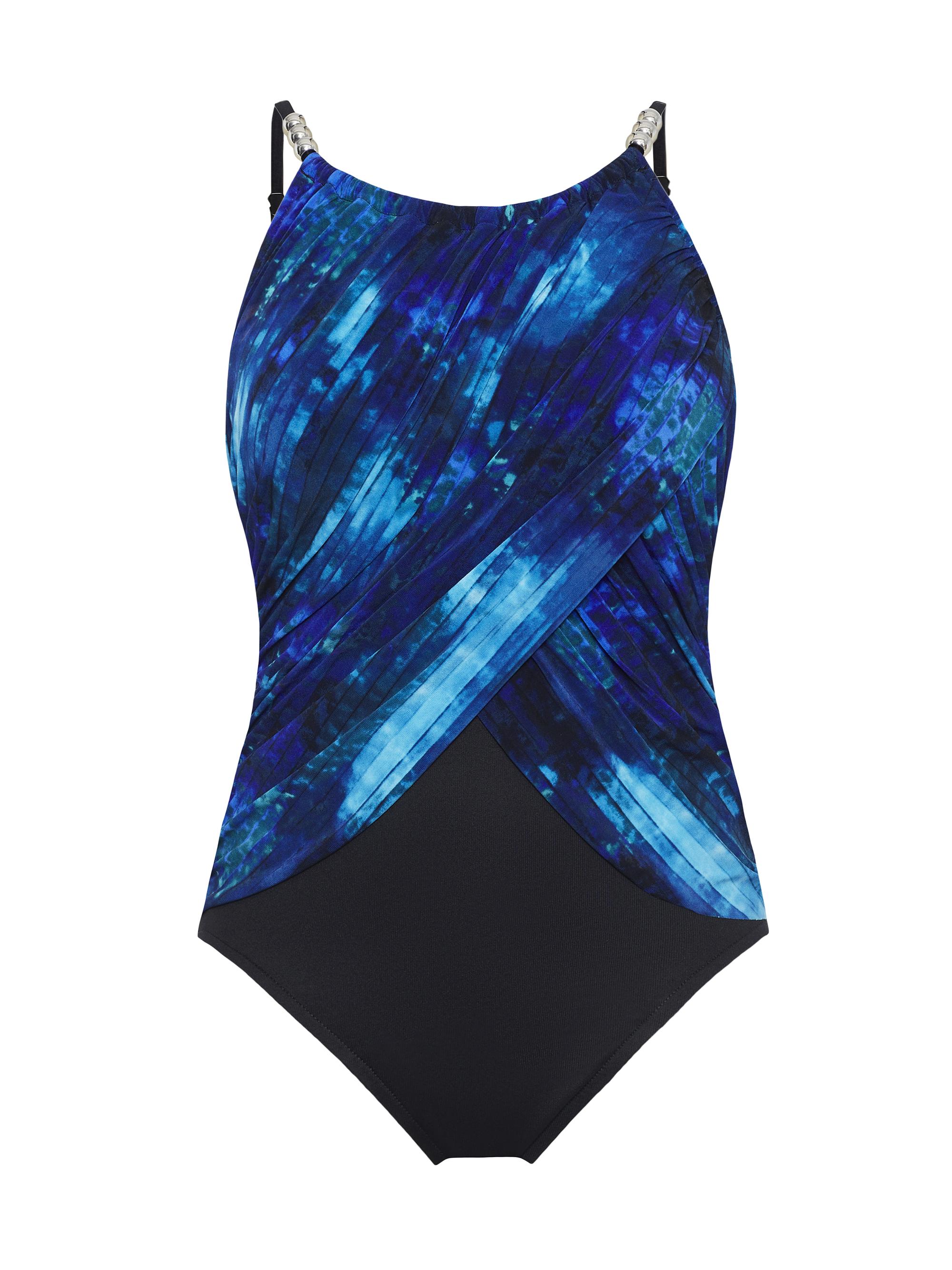 Magicsuit Women's Hazy Daze Lisa Tie-Dye One-Piece Swimsuit - Blue Multi