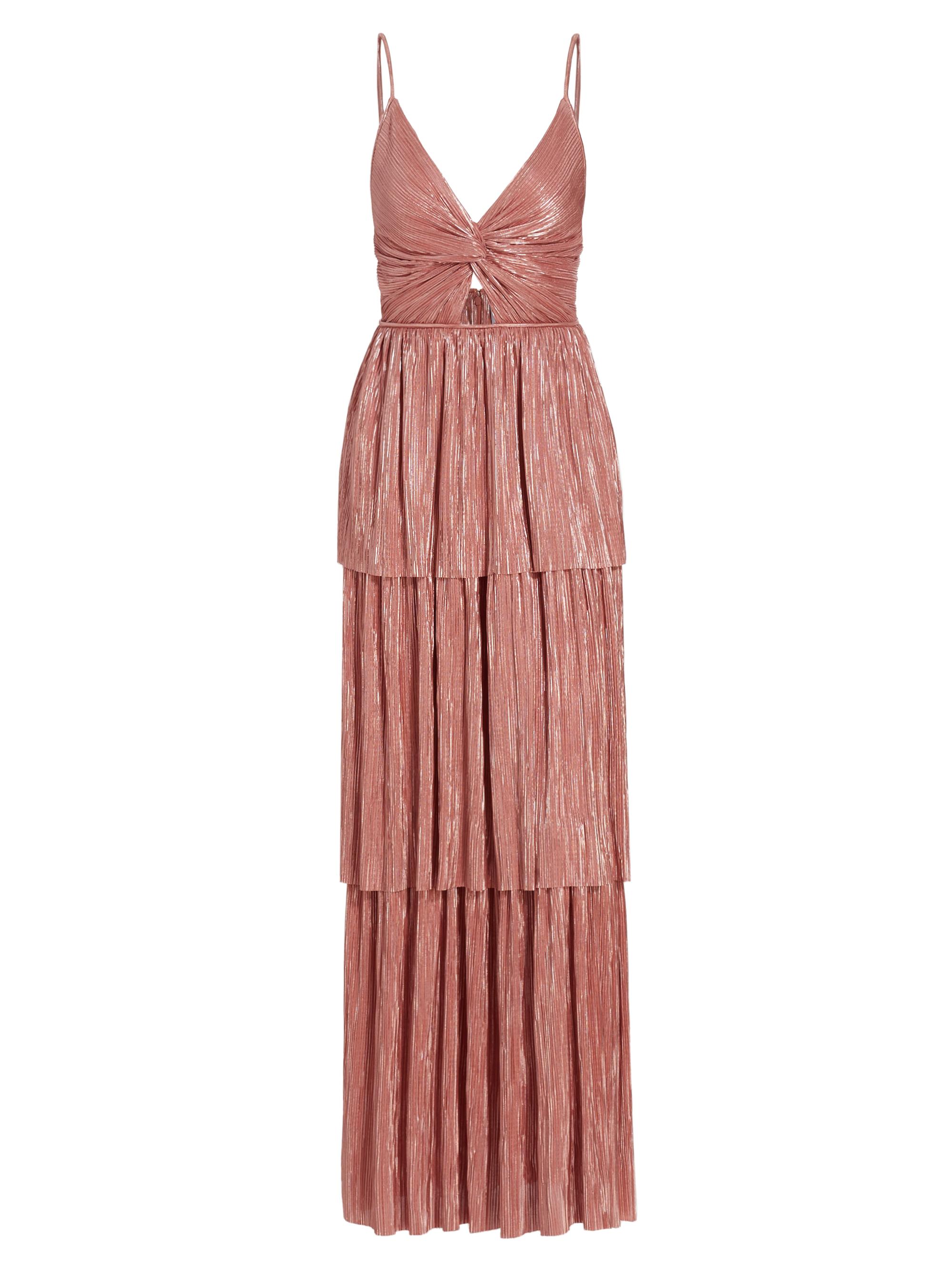 Sabina Musáyev Women's Rachel Foil Tiered Maxi Dress - Antique Rose