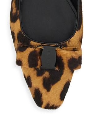 Ferragamo leopard-print pony hair bucket hat - Neutrals