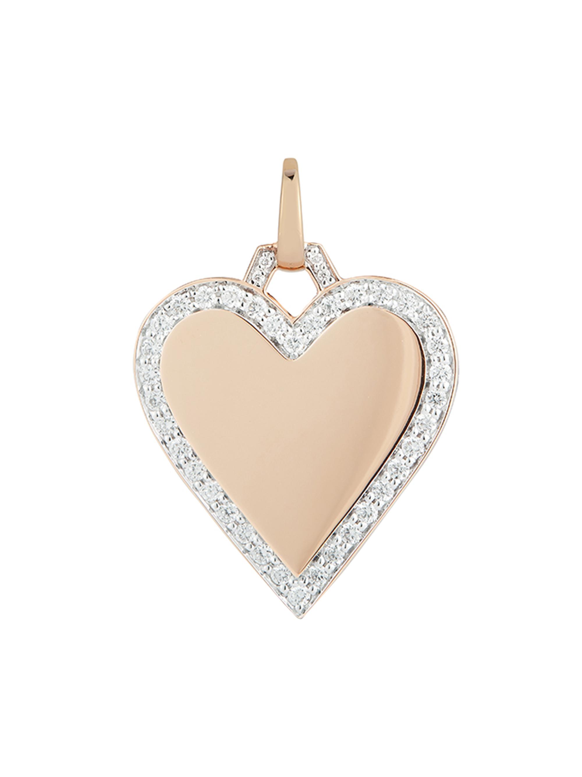 Walters Faith Women's Dora 18K Rose Gold & 0.298 TCW Diamond Heart Pendant - Rose Gold