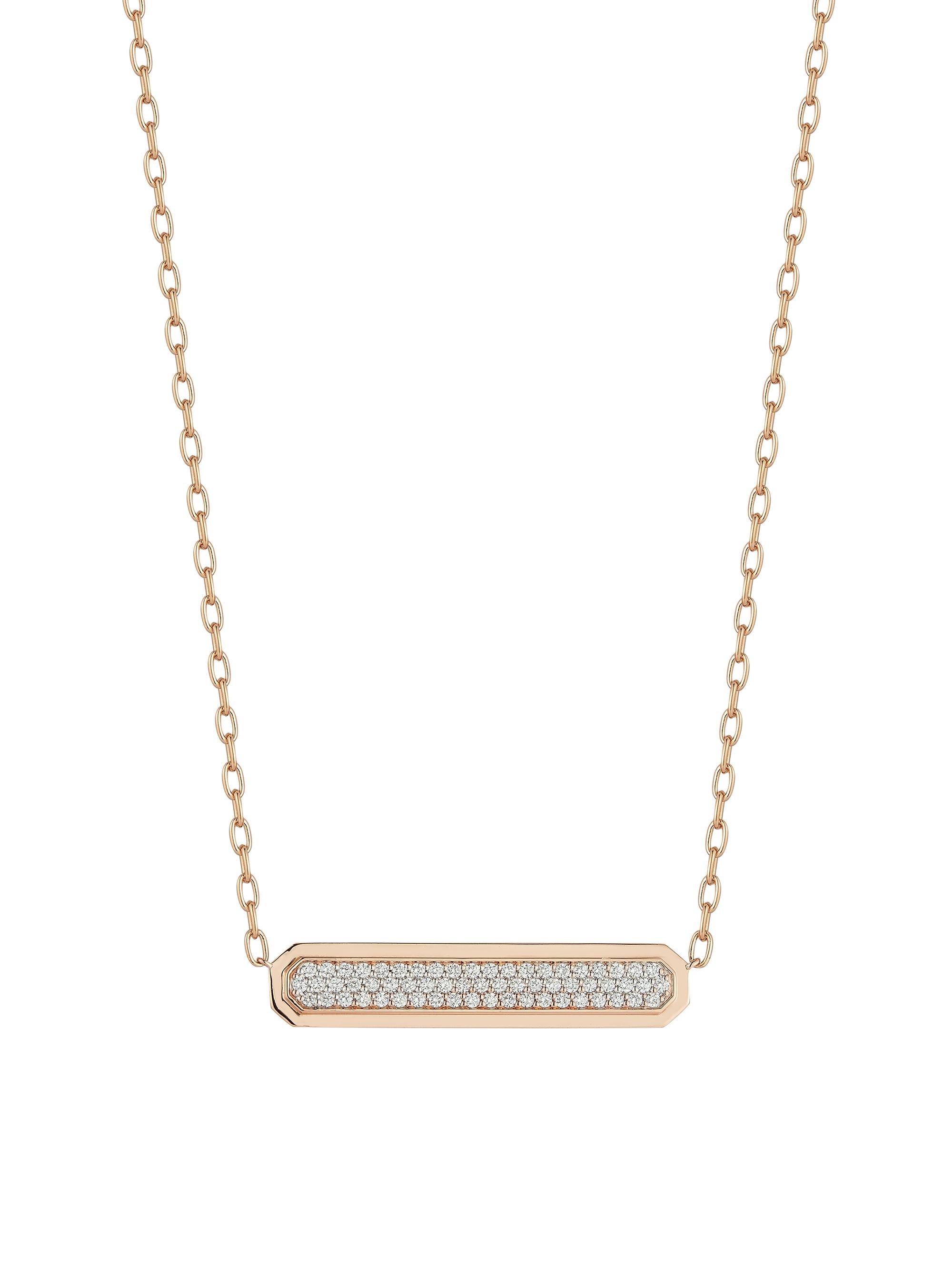 Walters Faith Women's Carrington 18K Rose Gold & 0.48 TCW Diamond Bar Pendant Necklace - Rose Gold