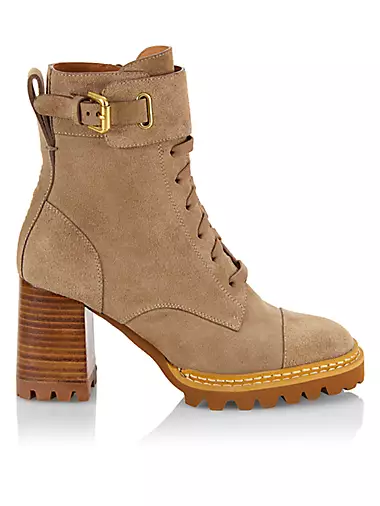 Mallory 80MM Buckle Leather Combat Booties
