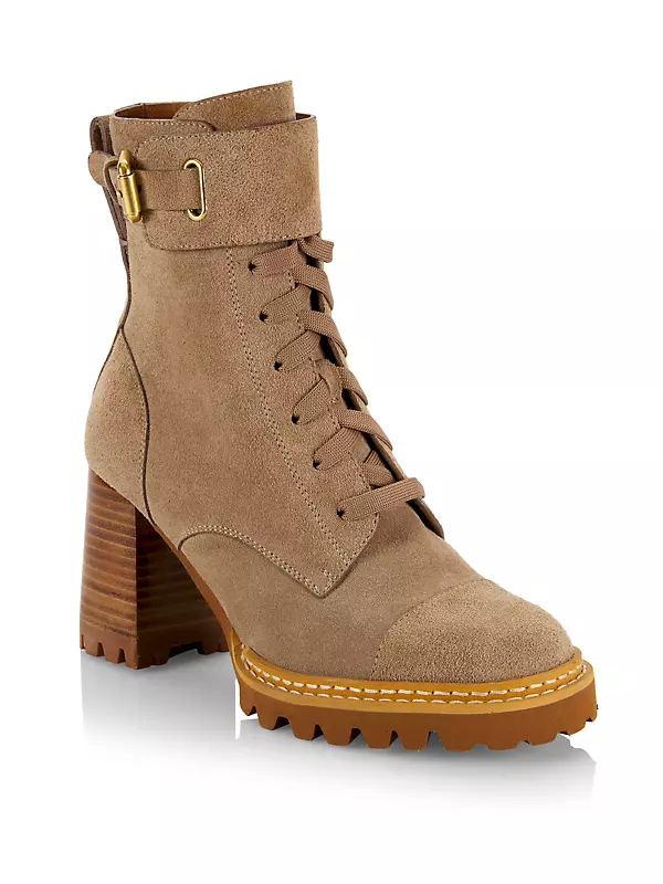 Mallory 80MM Buckle Leather Combat Booties