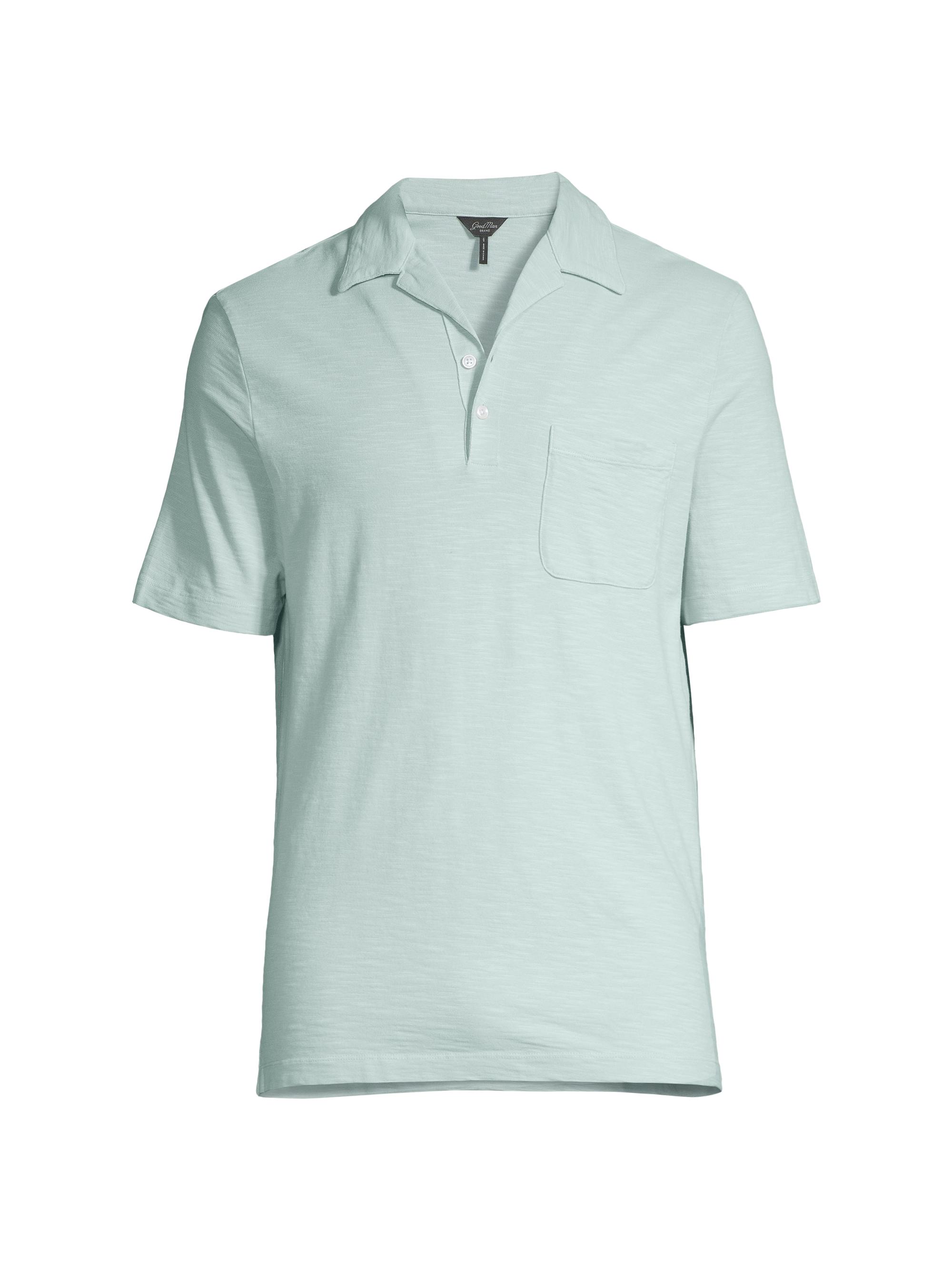 Good Man Brand Men's Camp Collar Polo Shirt - Ether