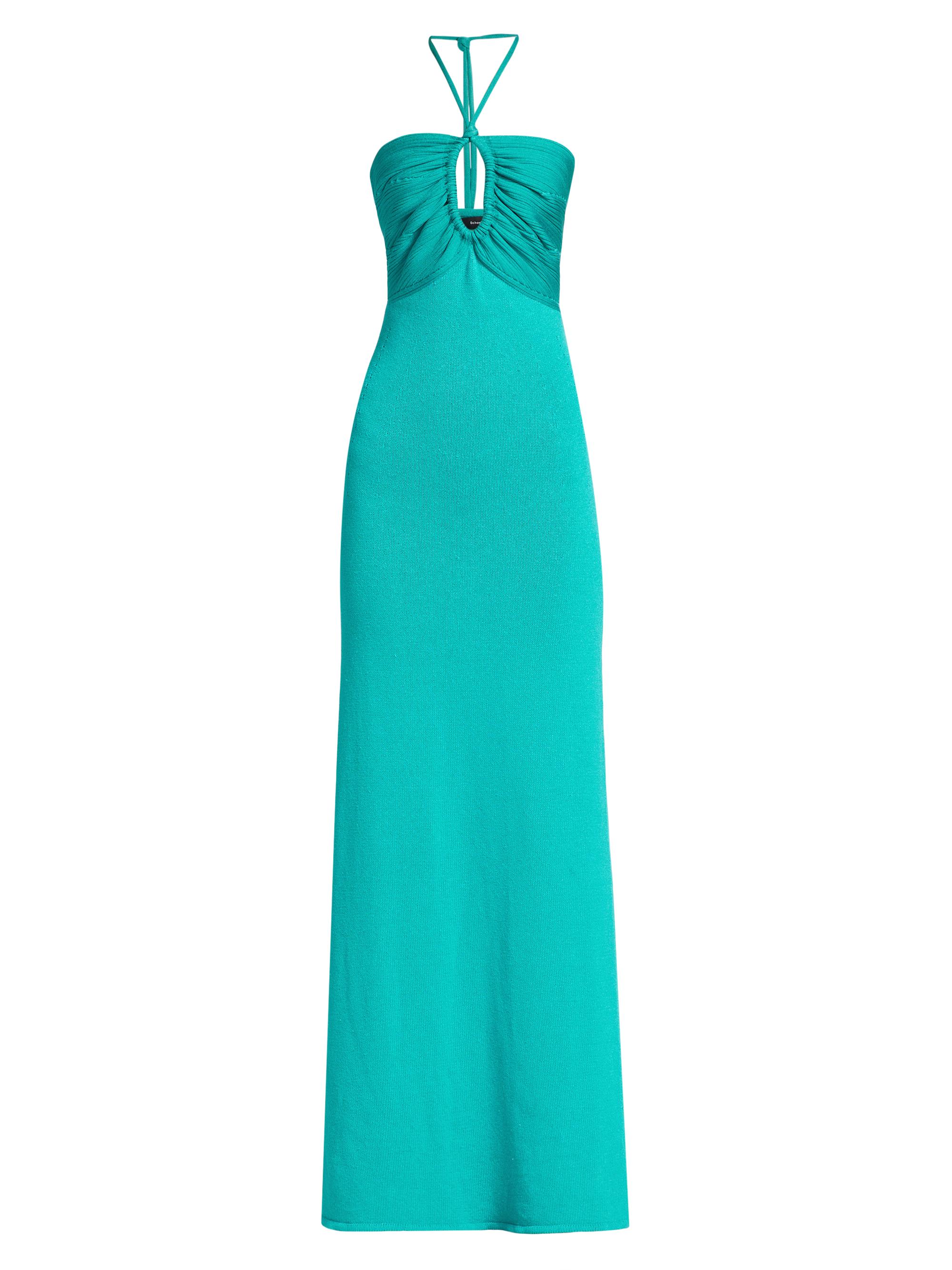 Proenza Schouler Women's Knit Halter Maxi Dress - Teal