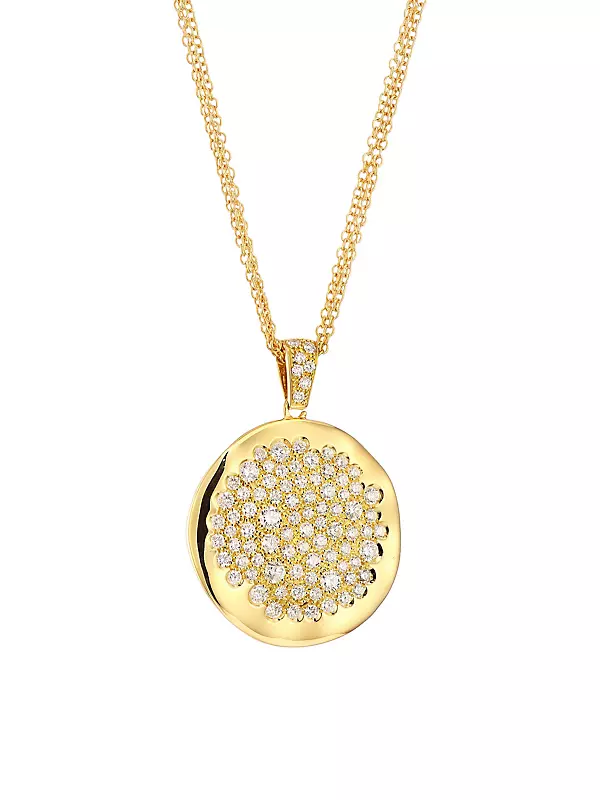 Via Brera 18K Yellow Gold & 0.176 TCW Diamond Pendant Necklace
