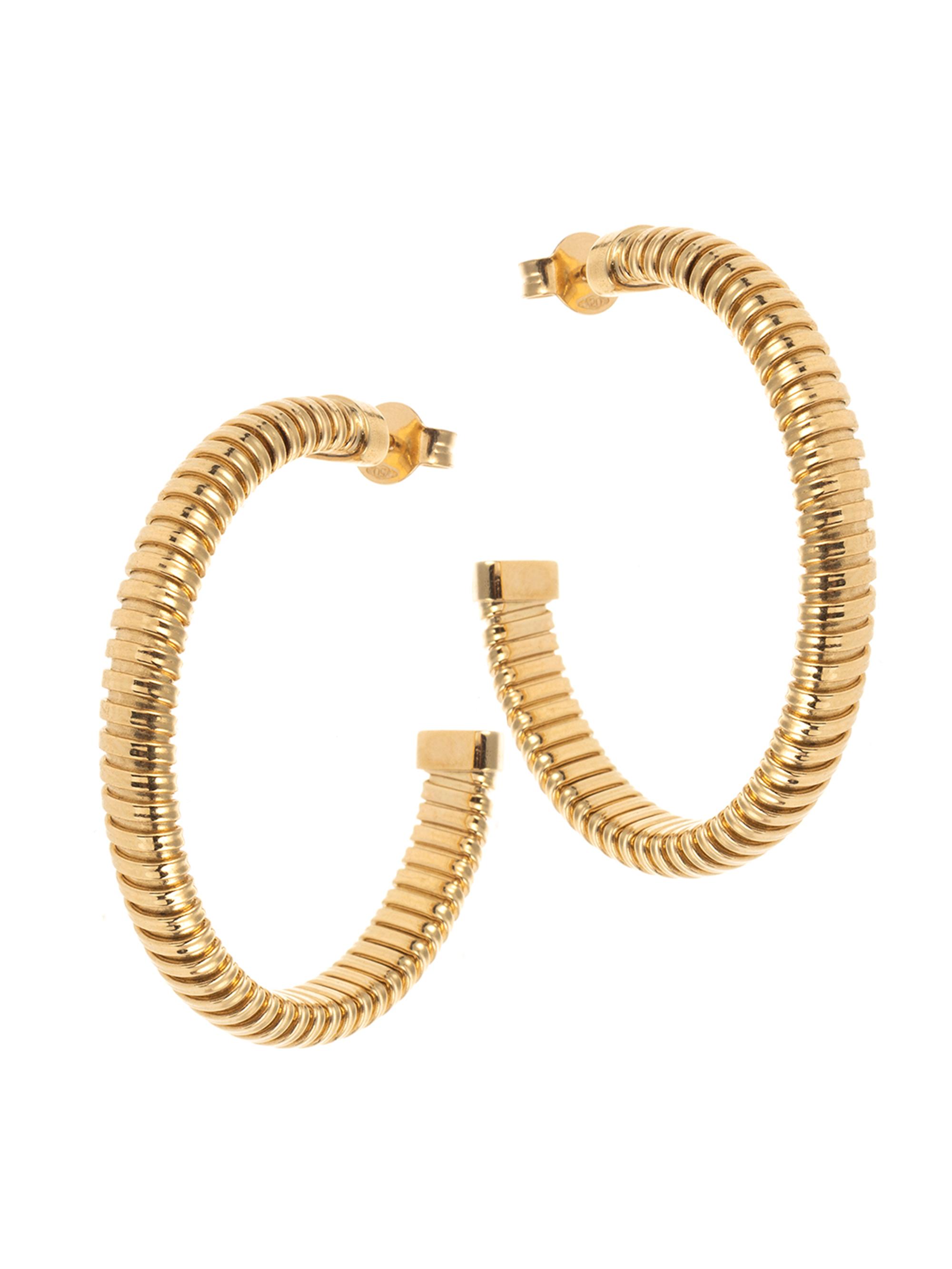 Alberto Milani Women's Bagutta 18K Yellow Gold Tubogas Hoop Earrings