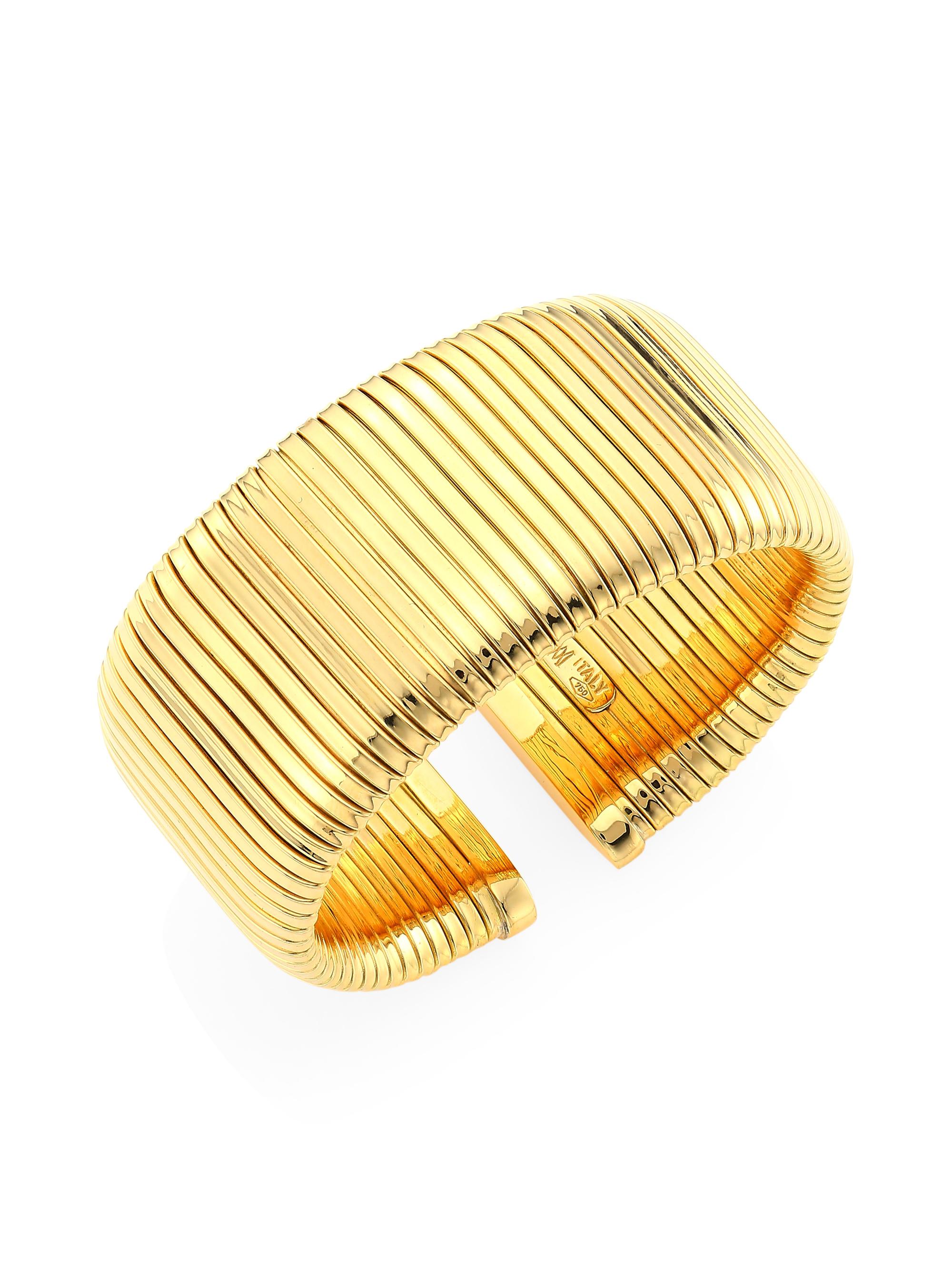 Alberto Milani Women's Via Bagutta 18K Gold Tubogas Cuff Bracelet - Gold