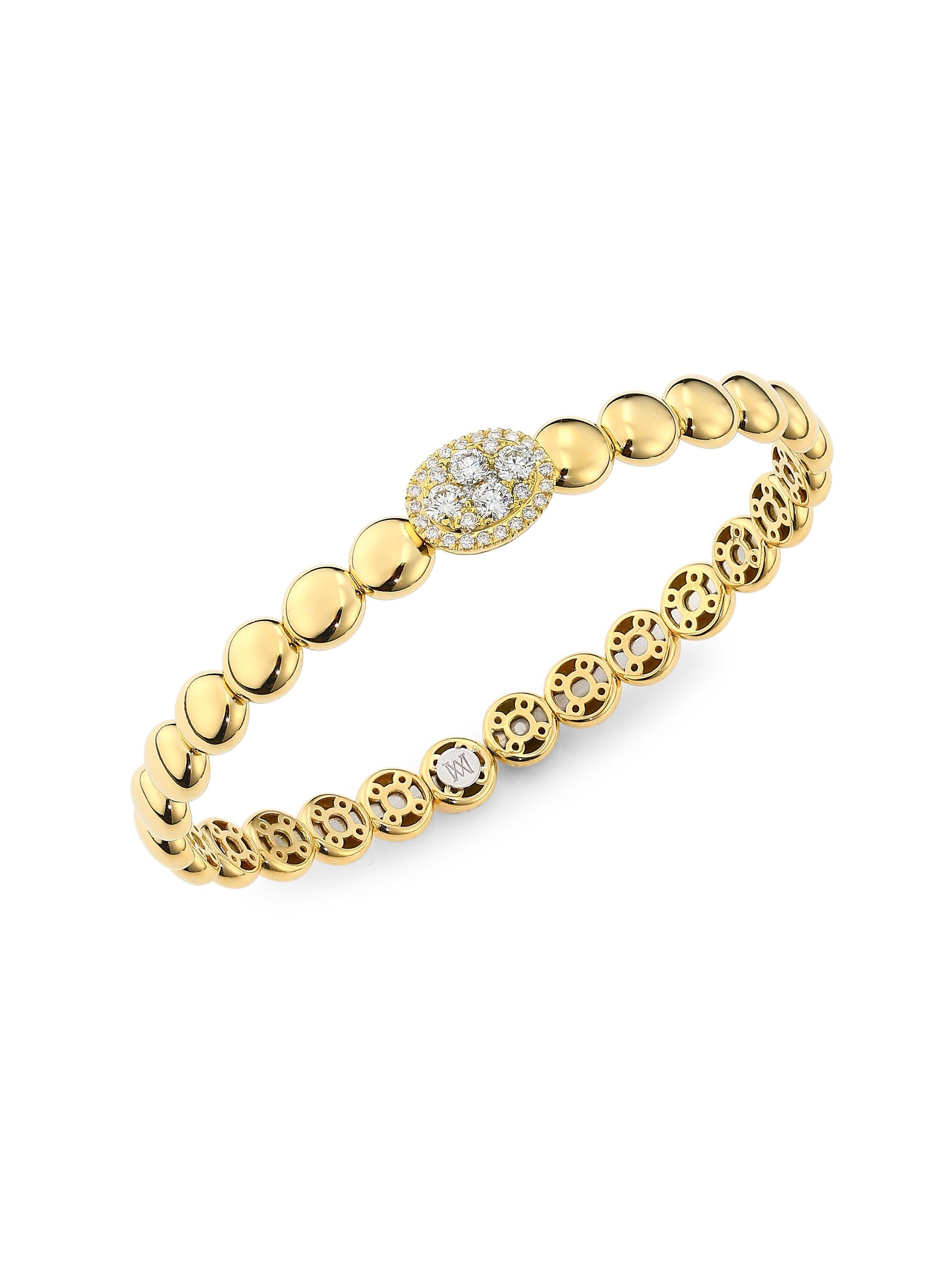 Alberto Milani Women's Via Brera 18K Gold & Diamond Bangle - Gold