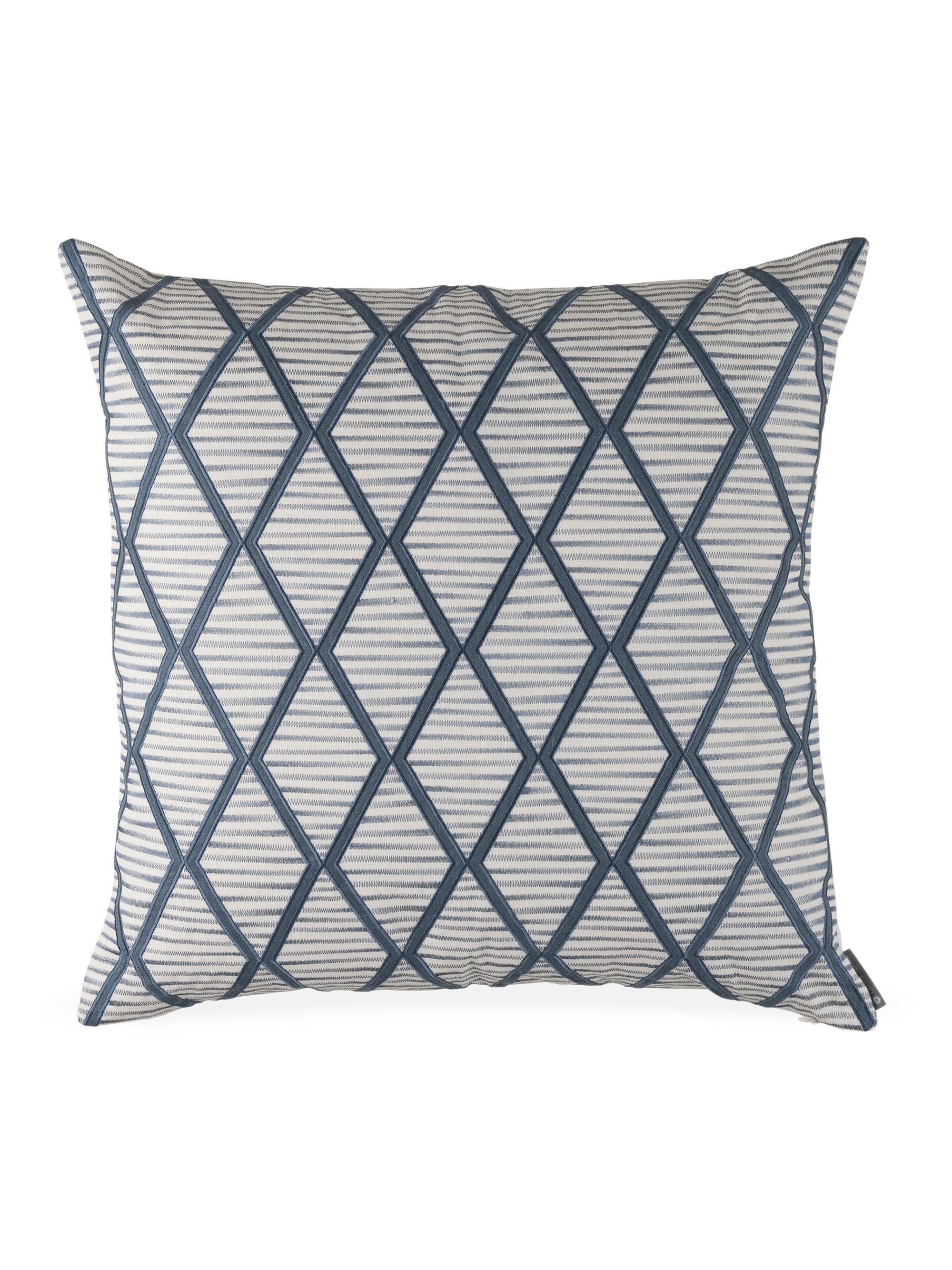 Lili Alessandra Brook Square Pillow - White Indigo